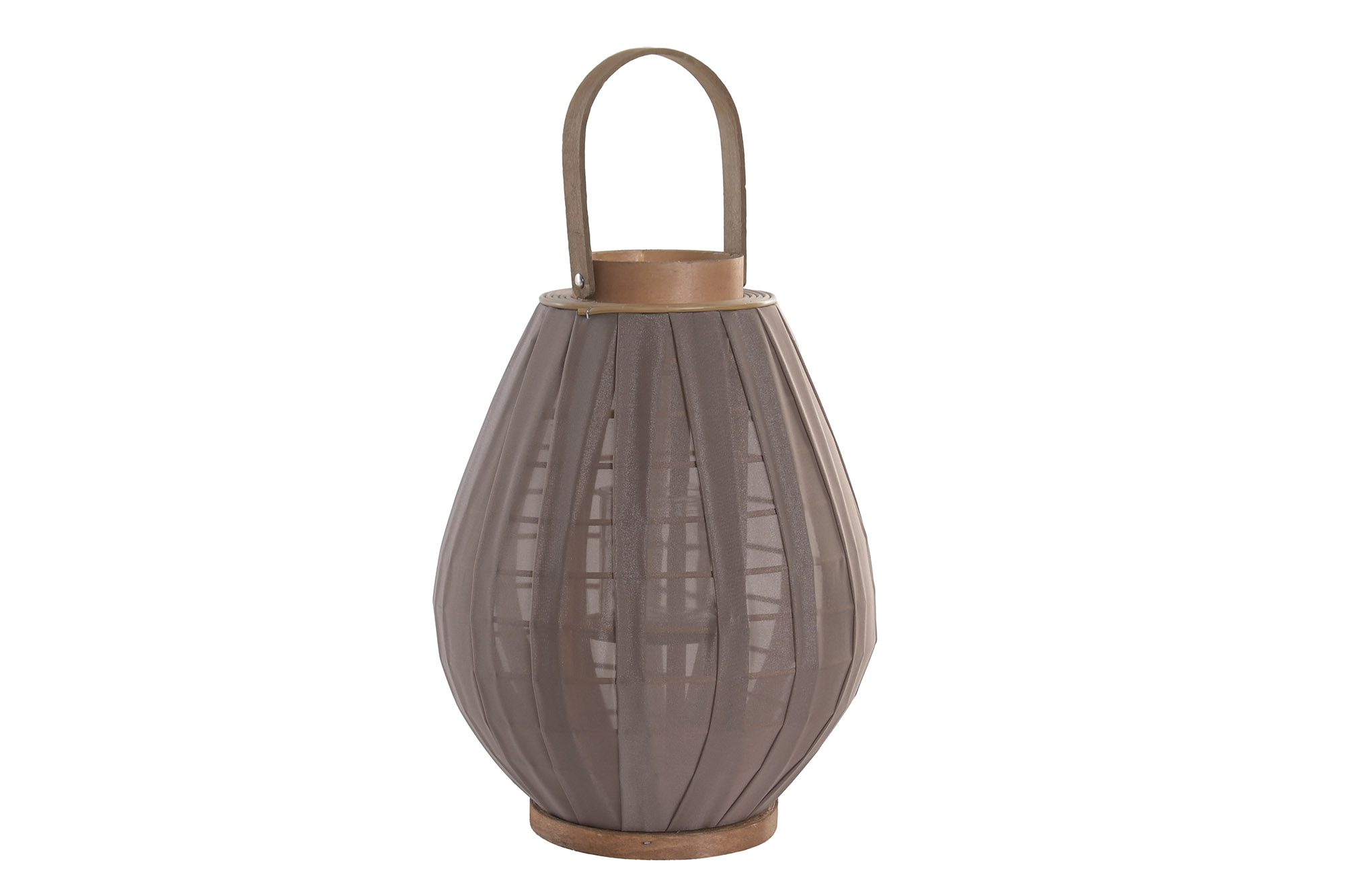 PORTAVELA BAMBU ALGODON 27X27X35 MARRON