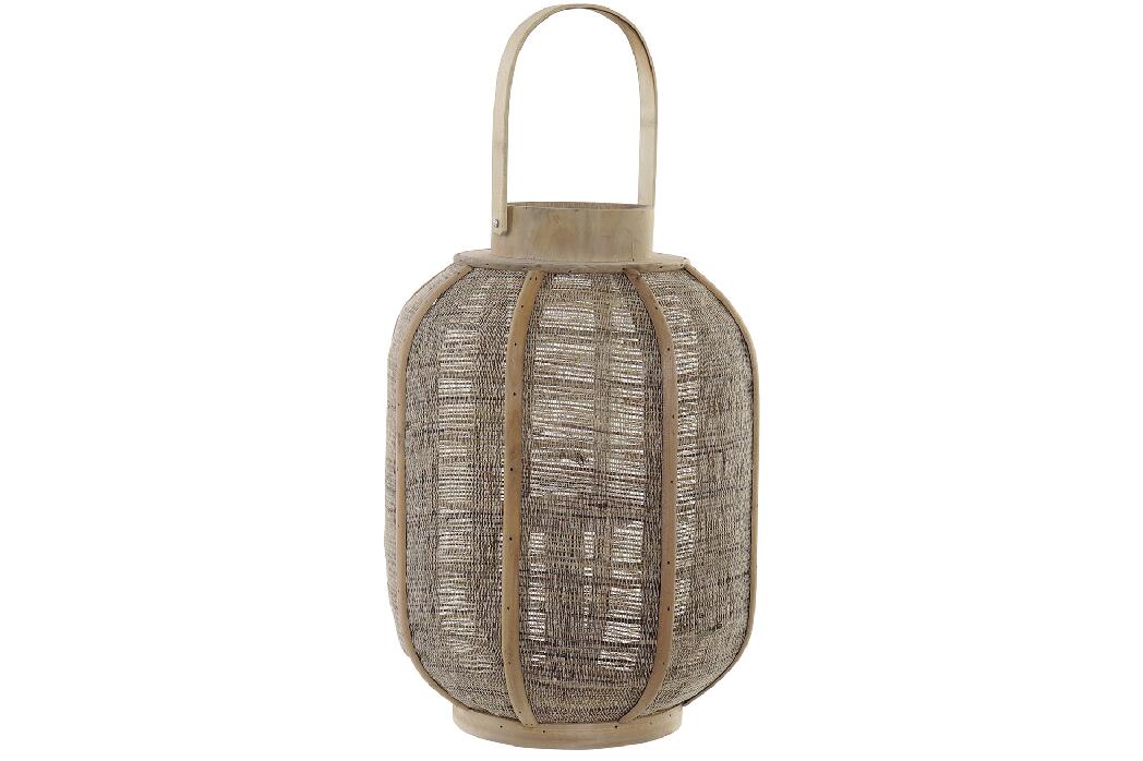 PORTAVELA BAMBU LINO 27X27X51 NATURAL