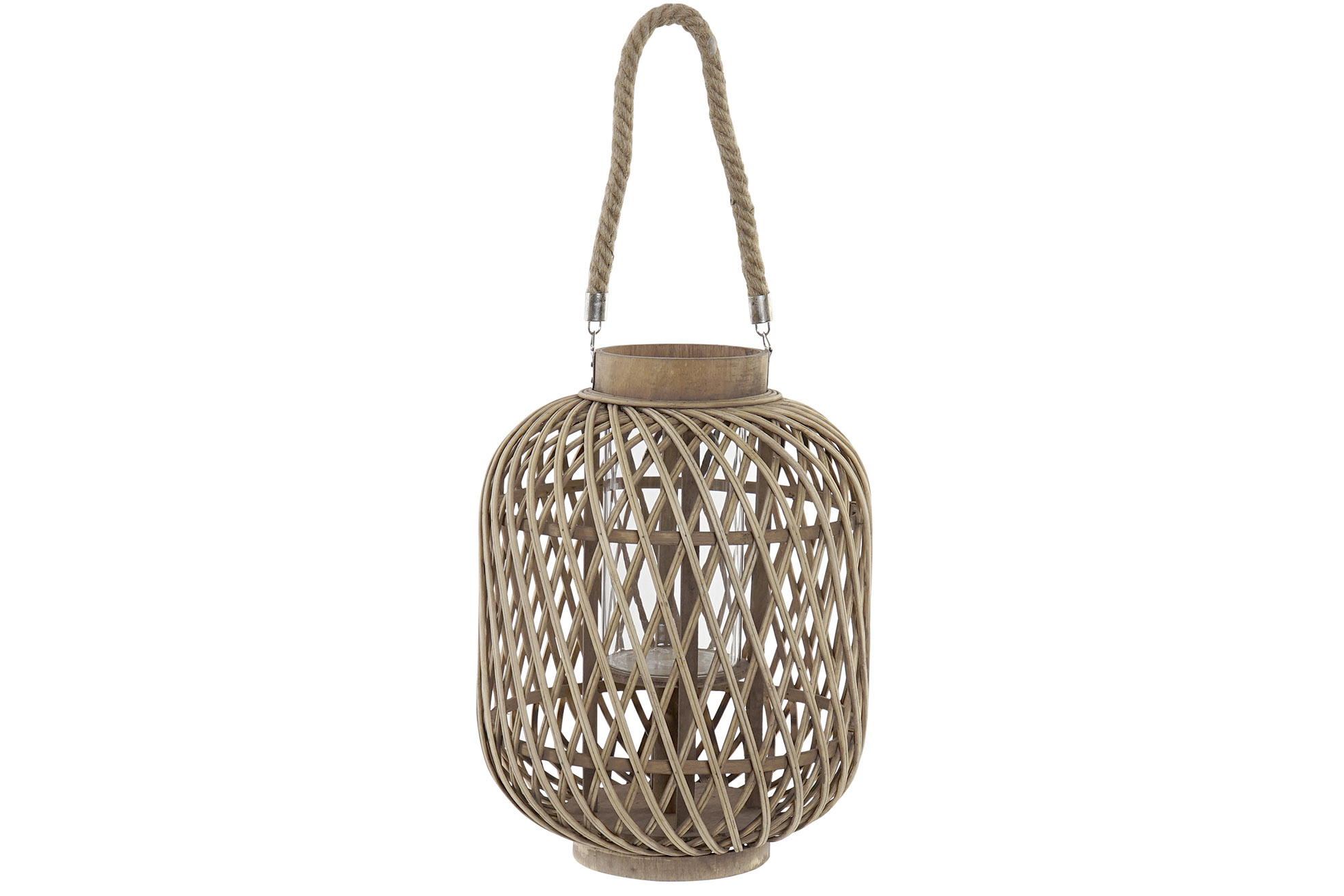 PORTAVELA BAMBU CRISTAL 31X31X65 NATURAL