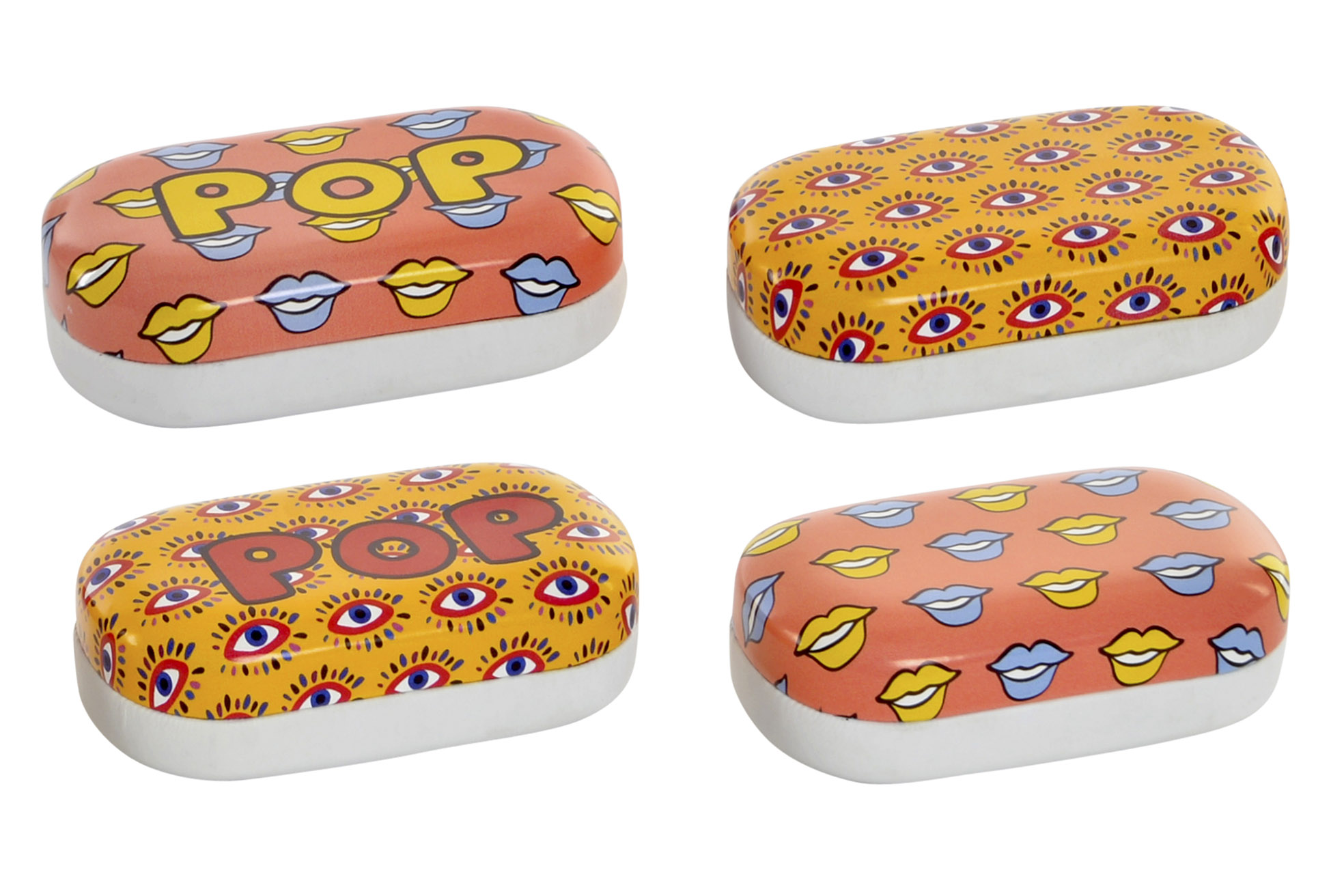 ESTUCHE LENTILLAS PU METAL 9,7X5,5X3,2 POP 4 SURT.