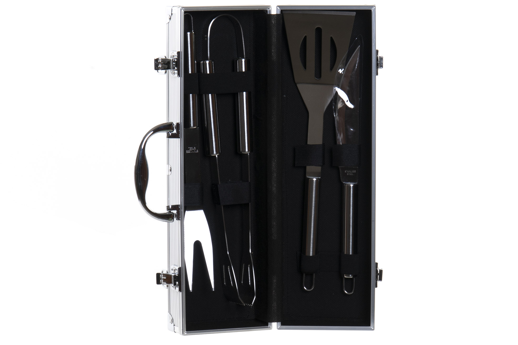 BARBACOA SET 5 INOX ALUMINIO 38X12X9