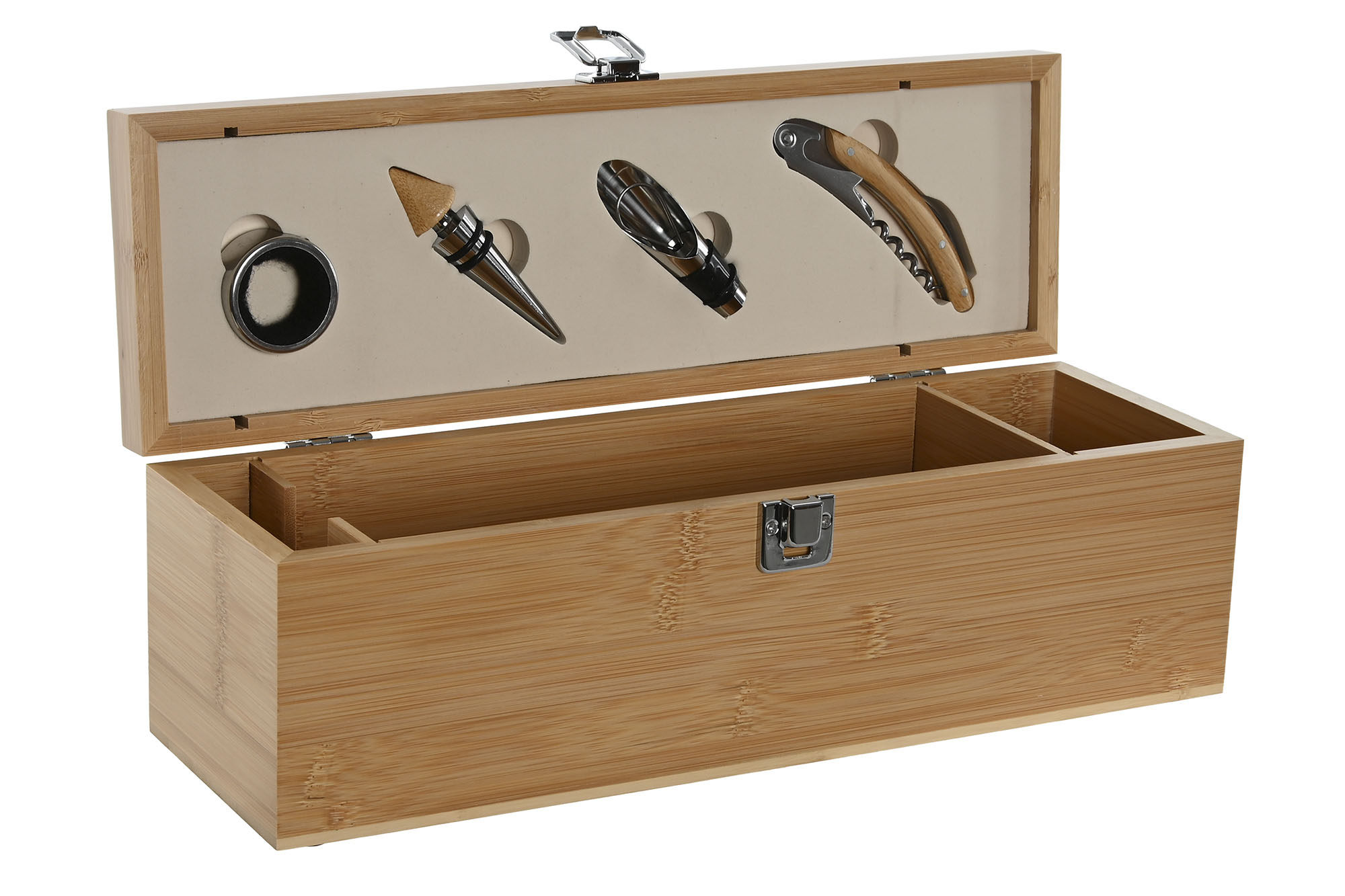 VINO SET 5 BAMBU INOX 36X12X12 NATURAL