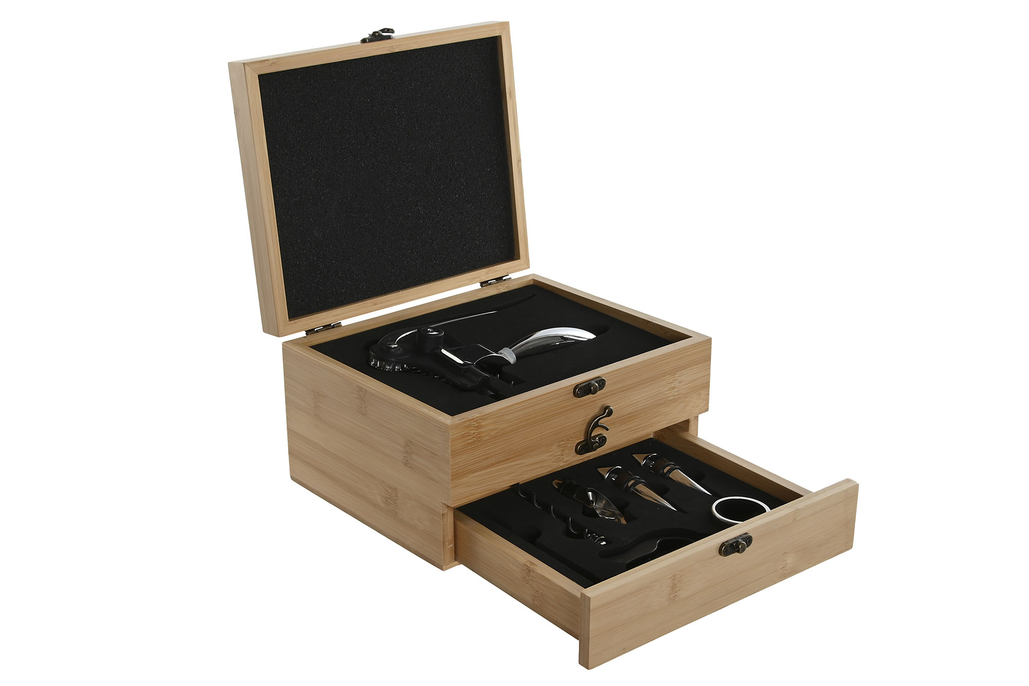 VINO SET 8 BAMBU INOX 23X19X13 NATURAL
