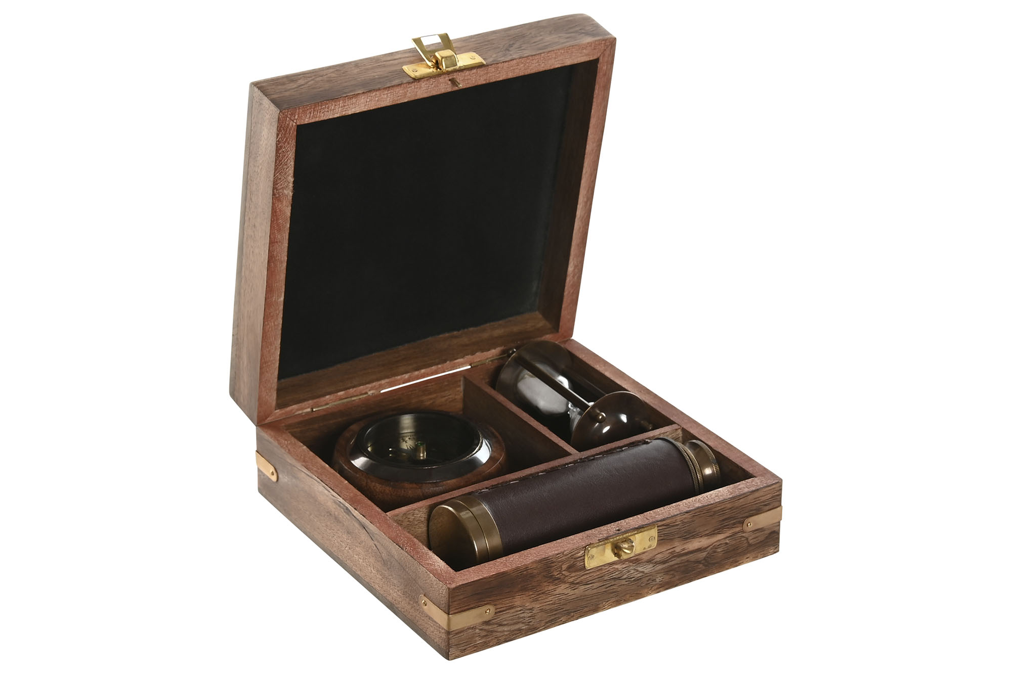 REGALO SET 3 MANGO LATON 14X14X5 BRUJULA