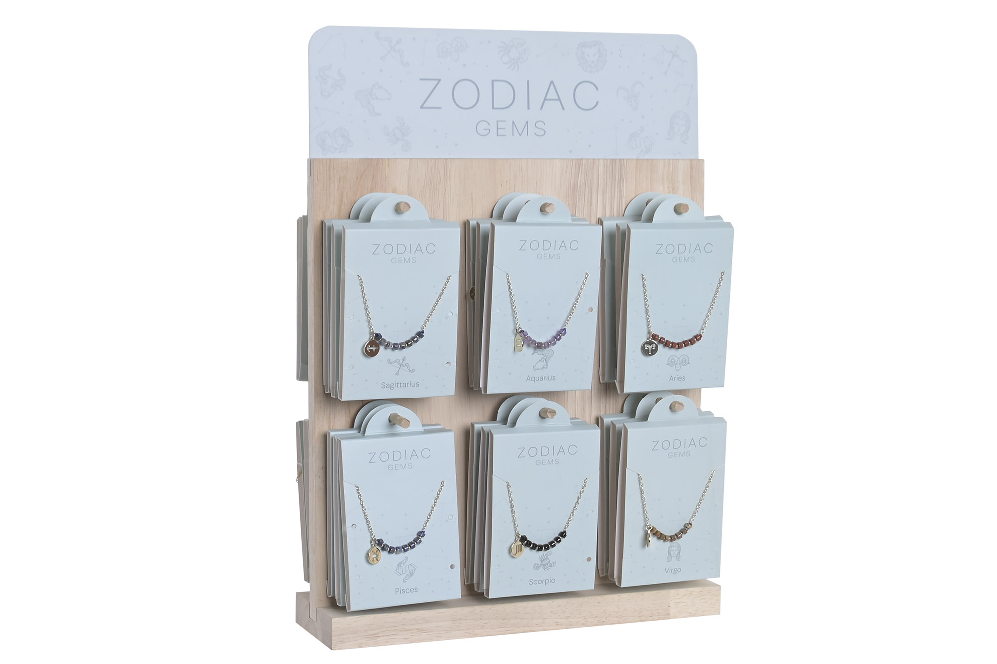 COLLAR PIEDRA 1X0,5X50 SIGNOS DEL ZODIACO 12 SURT.