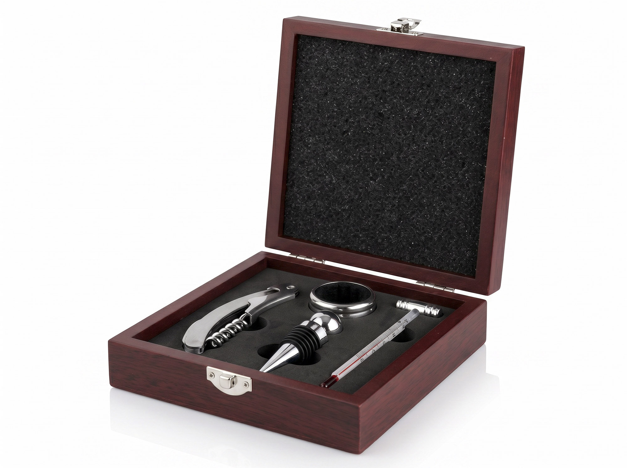 VINO SET 5 MDF INOX 15X17X5 GRANATE