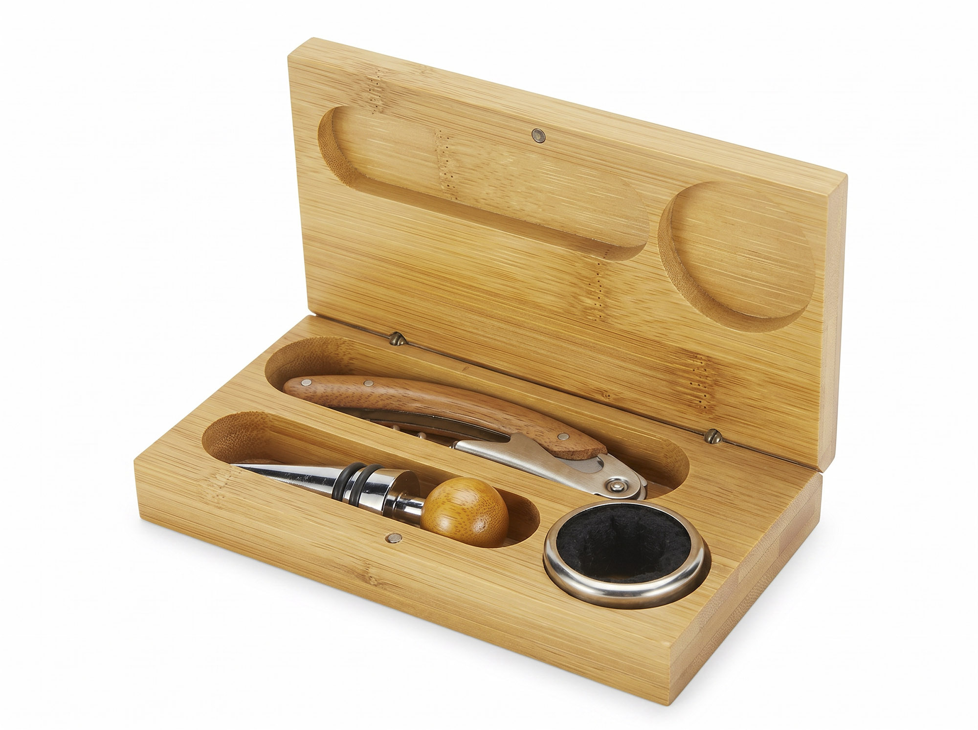 VINO SET 4 BAMBU INOX 16X9X3 NATURAL