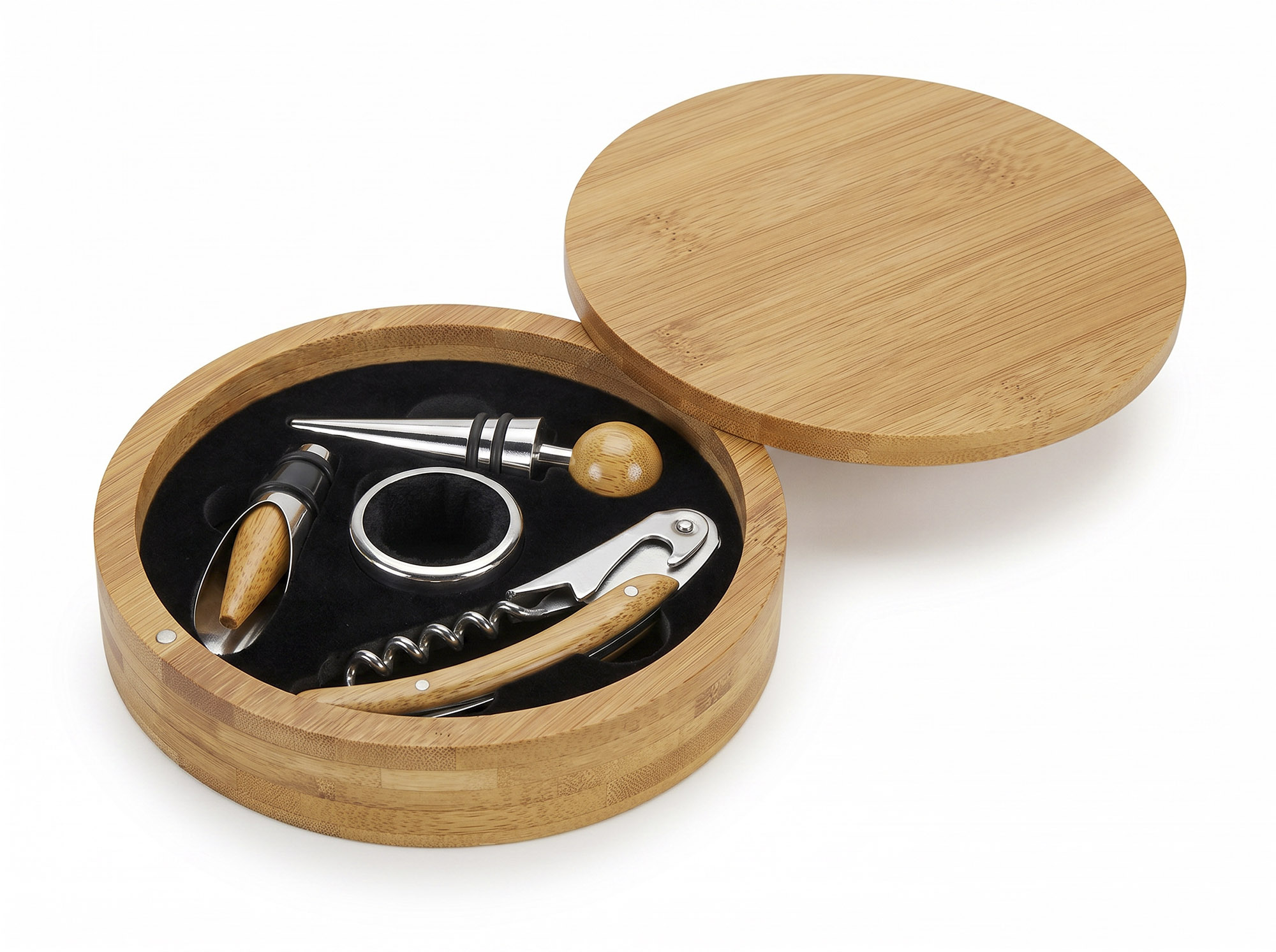 VINO SET 5 BAMBU INOX 16X16X4 NATURAL