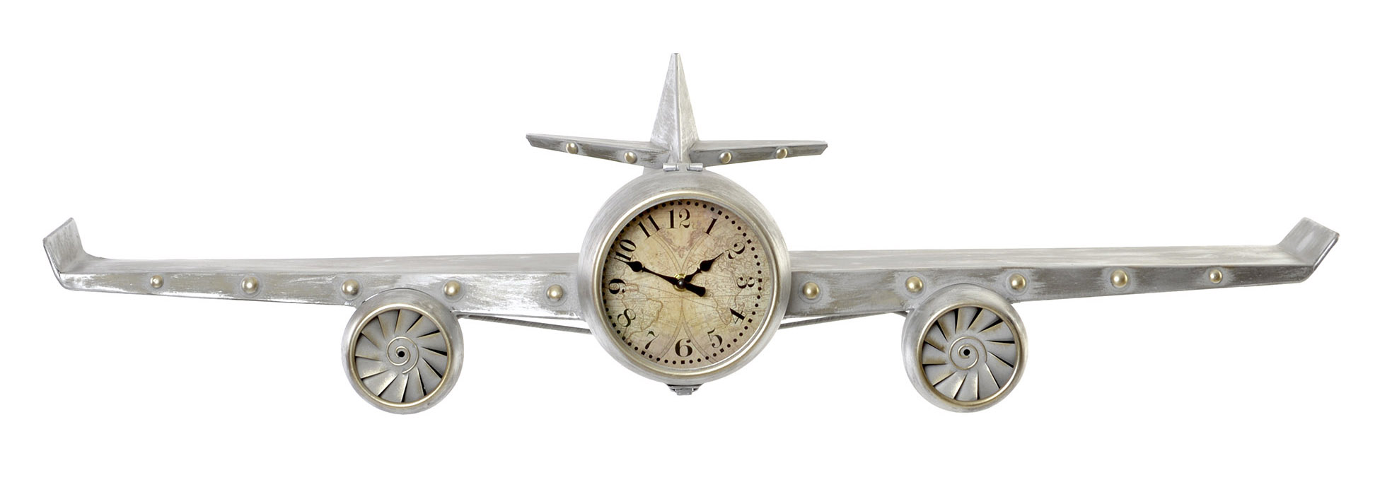 RELOJ PARED METAL MDF 102X22X26 ESTANTERIA
