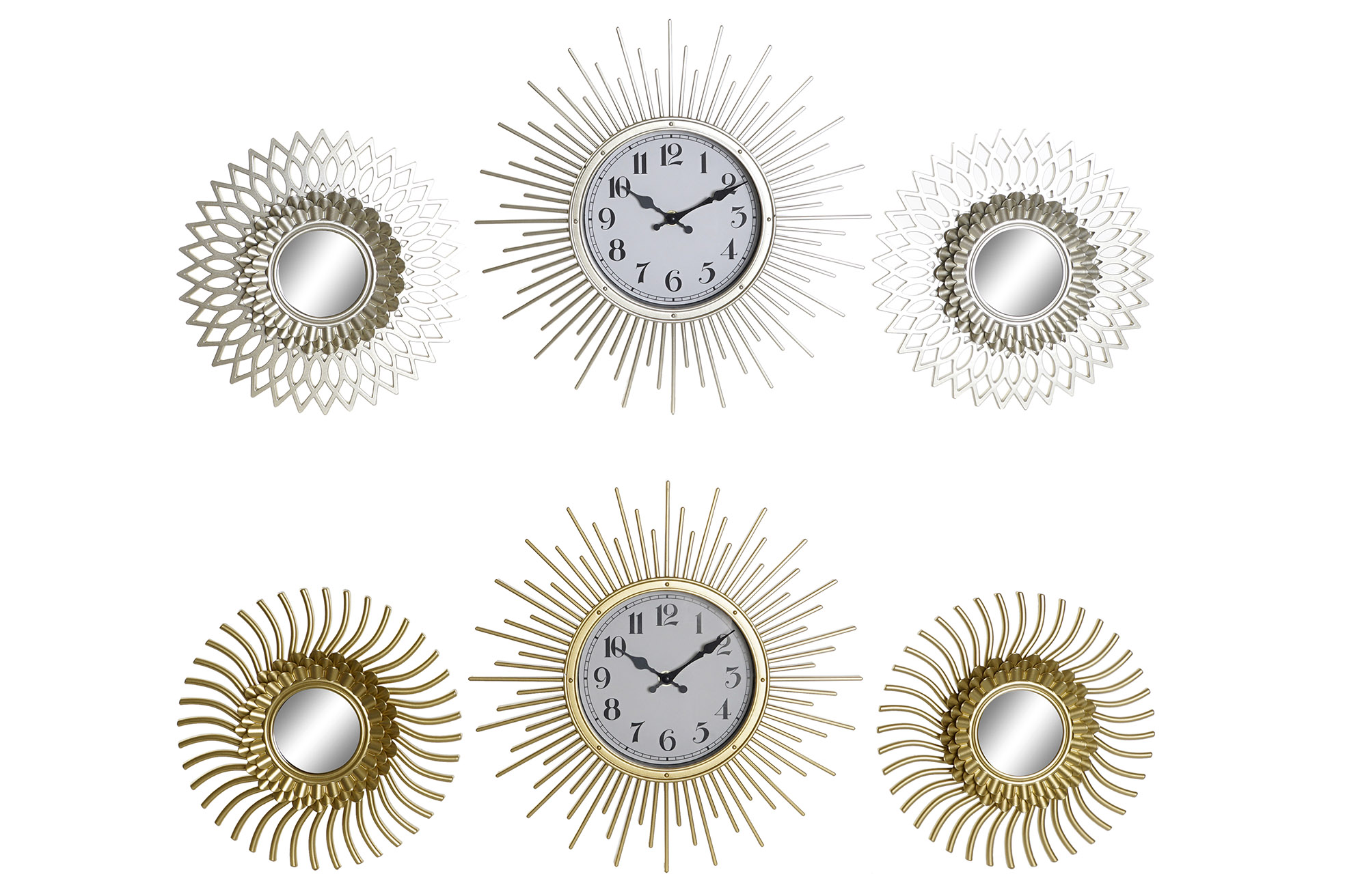 RELOJ SET 3 PP ESPEJO 35X4X35 2 SURT.