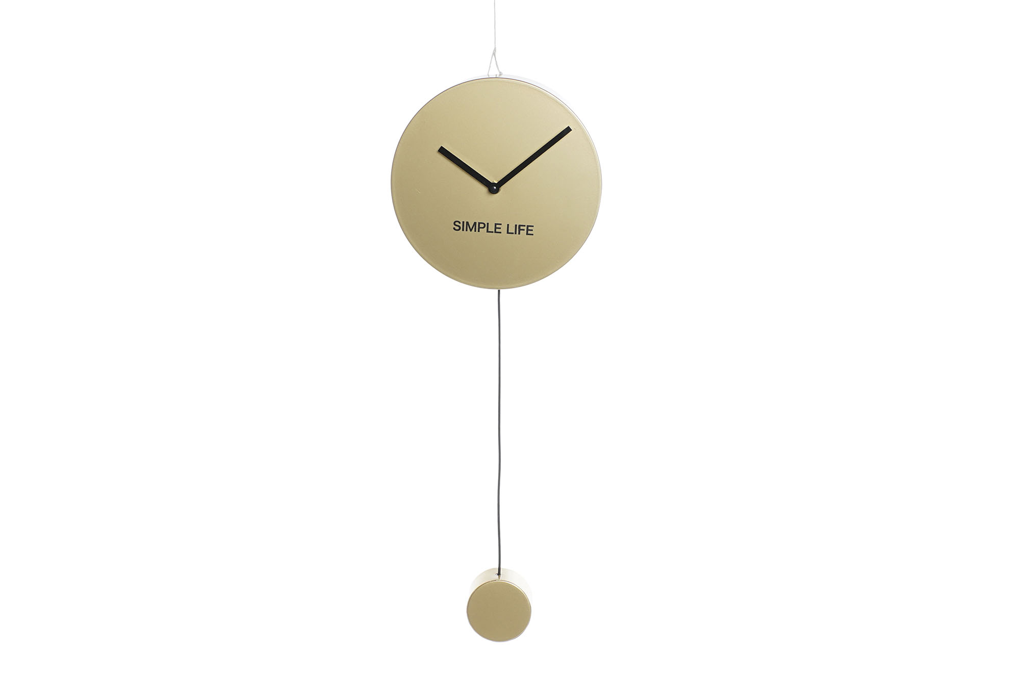 RELOJ PARED HIERRO 22X5,5X60 PENDULO DORADO