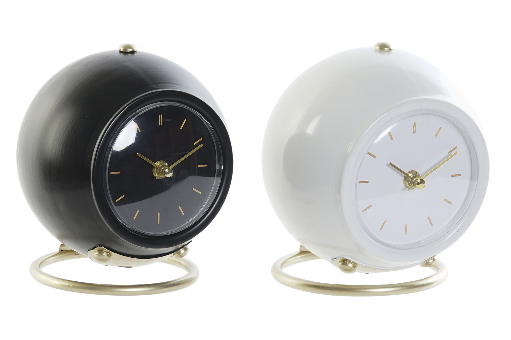 RELOJ SOBREMESA HIERRO 16X13X18 DORADO 2 SURT.