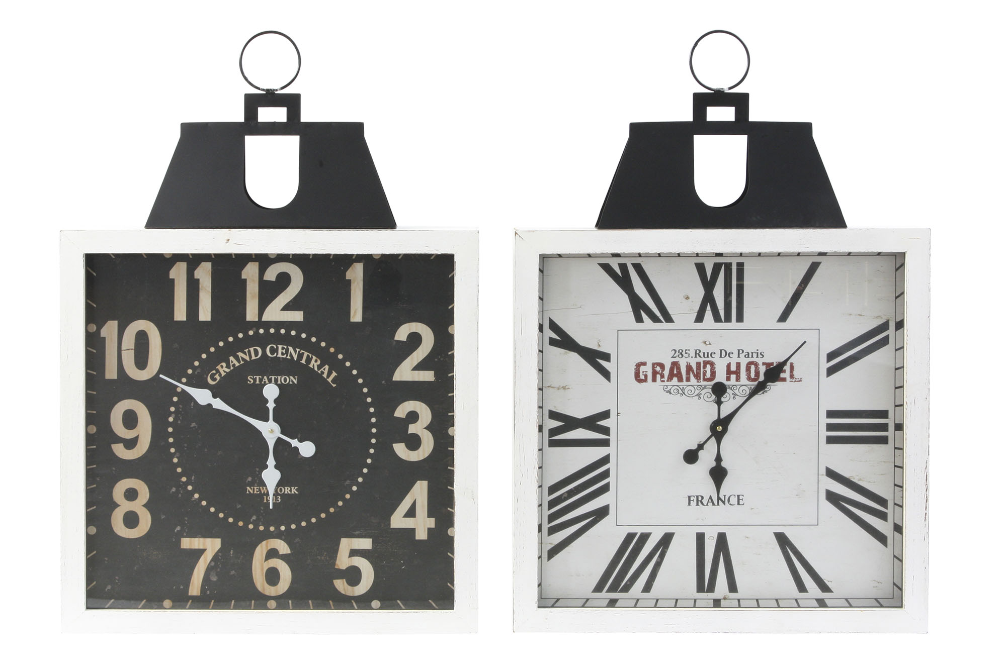 RELOJ PARED HIERRO MDF 60X6X89 2 SURT.