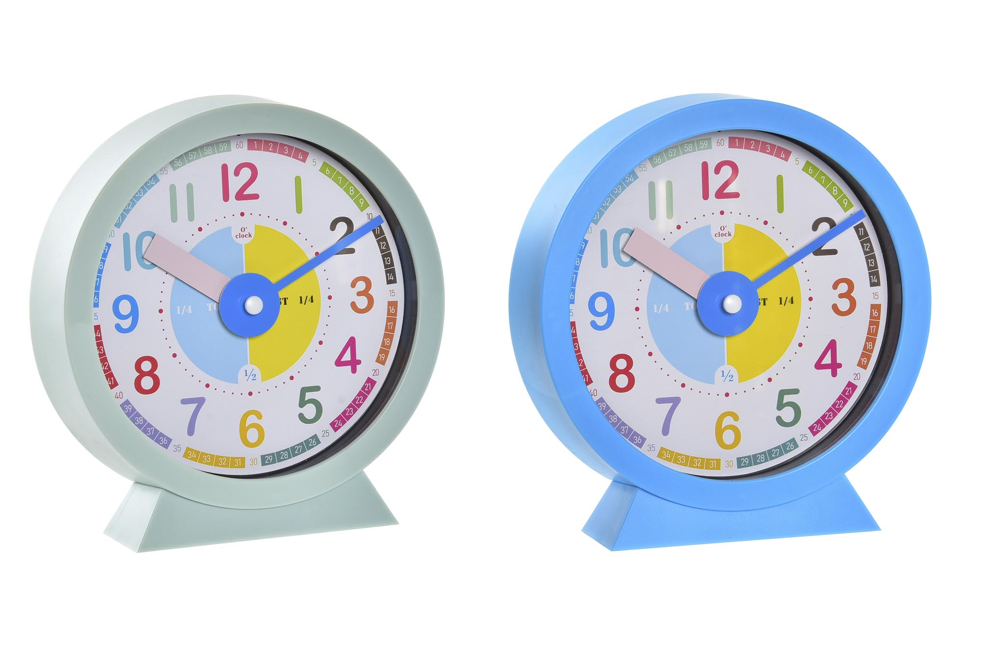 RELOJ SOBREMESA PVC CRISTAL 15X4X16,5 2 SURT.