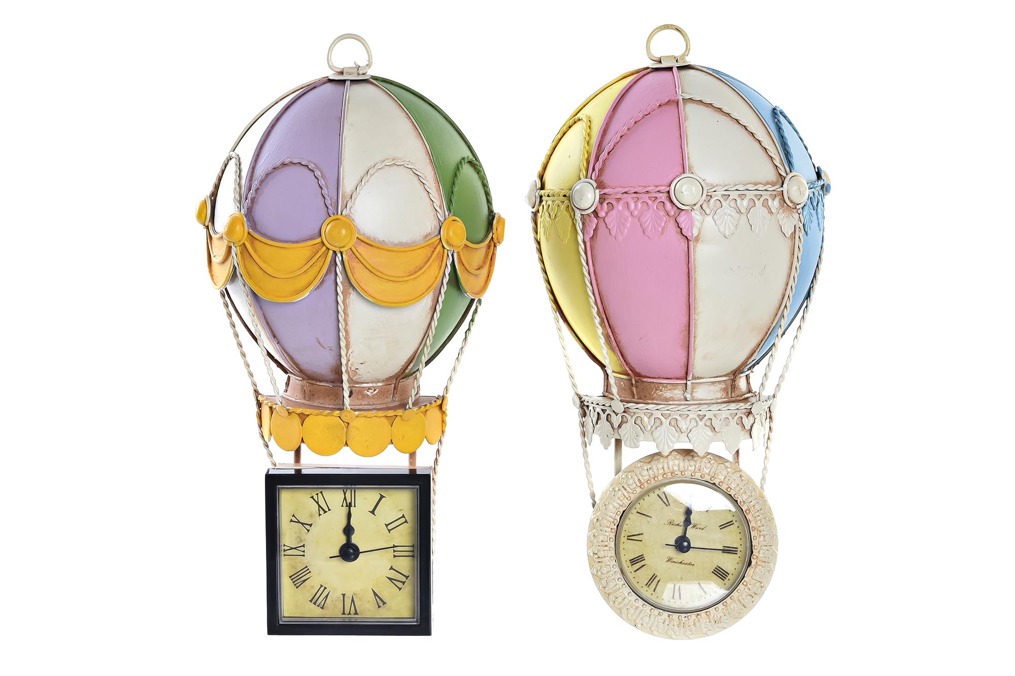 RELOJ PARED METAL 26X7X13,5 GLOBO 2 SURT.