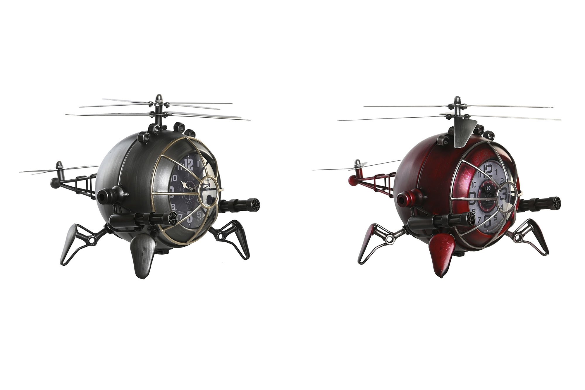 RELOJ SOBREMESA HIERRO 23X33,5X22 HELICOP 2 SURT.