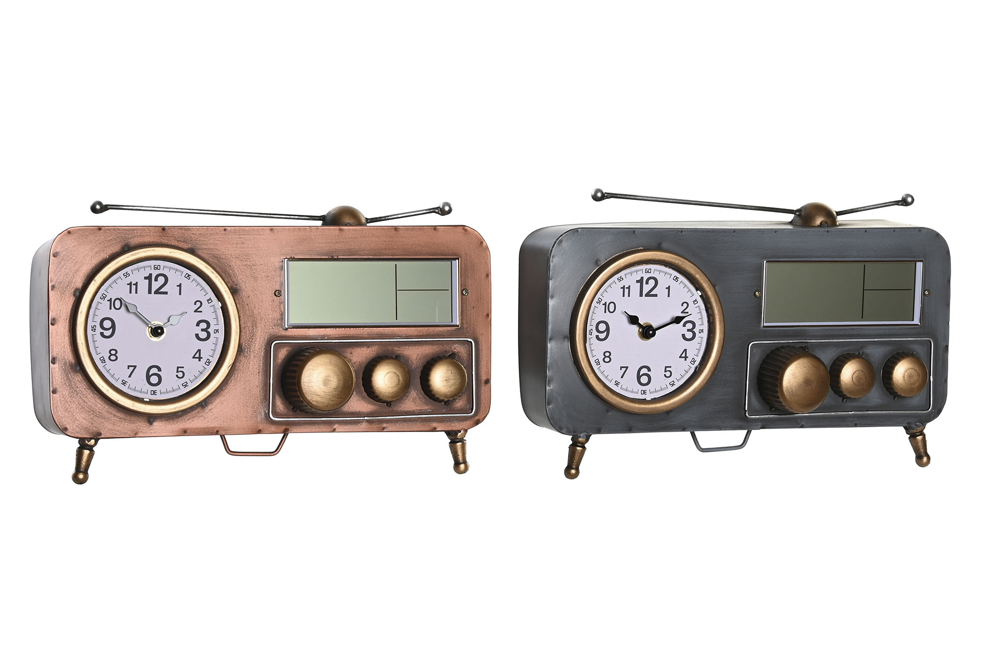 RELOJ SOBREMESA HIERRO 33X11,5X26 2 SURT.