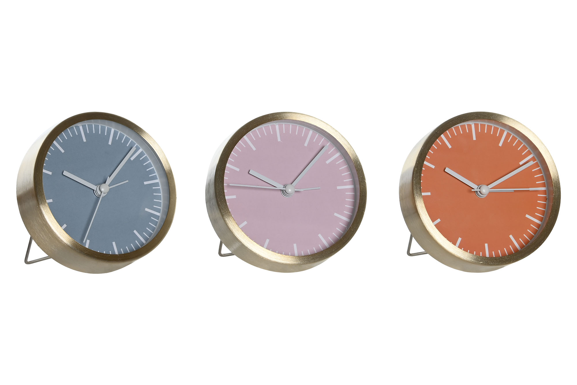 RELOJ DESPERTADOR ALUMINIO 9,2X6X9,2 3 SURT.