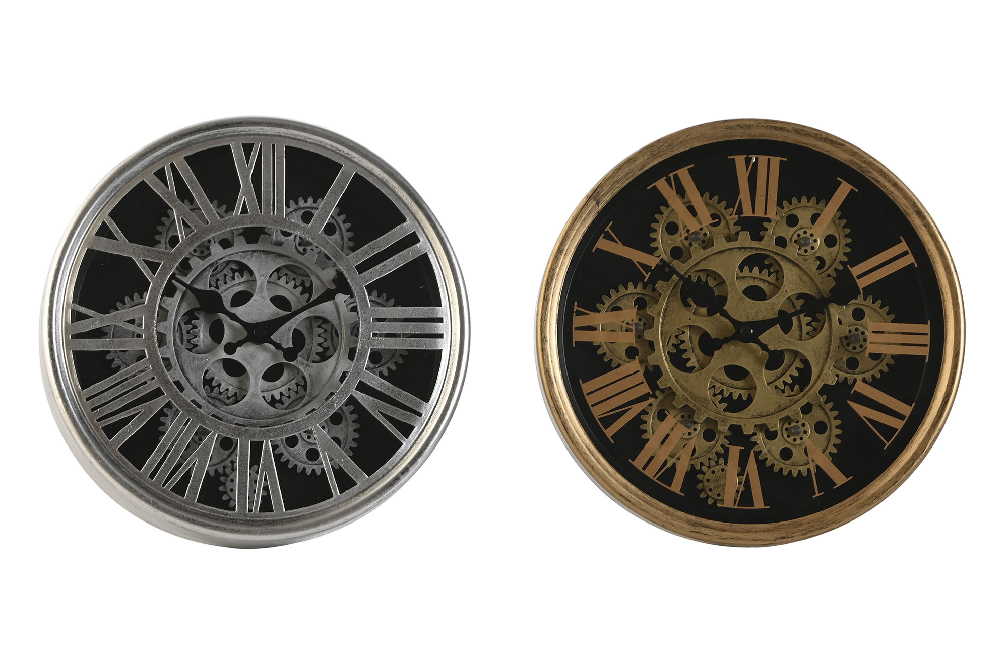 RELOJ PARED METAL CRISTAL 25X6,3X25 2 SURT.