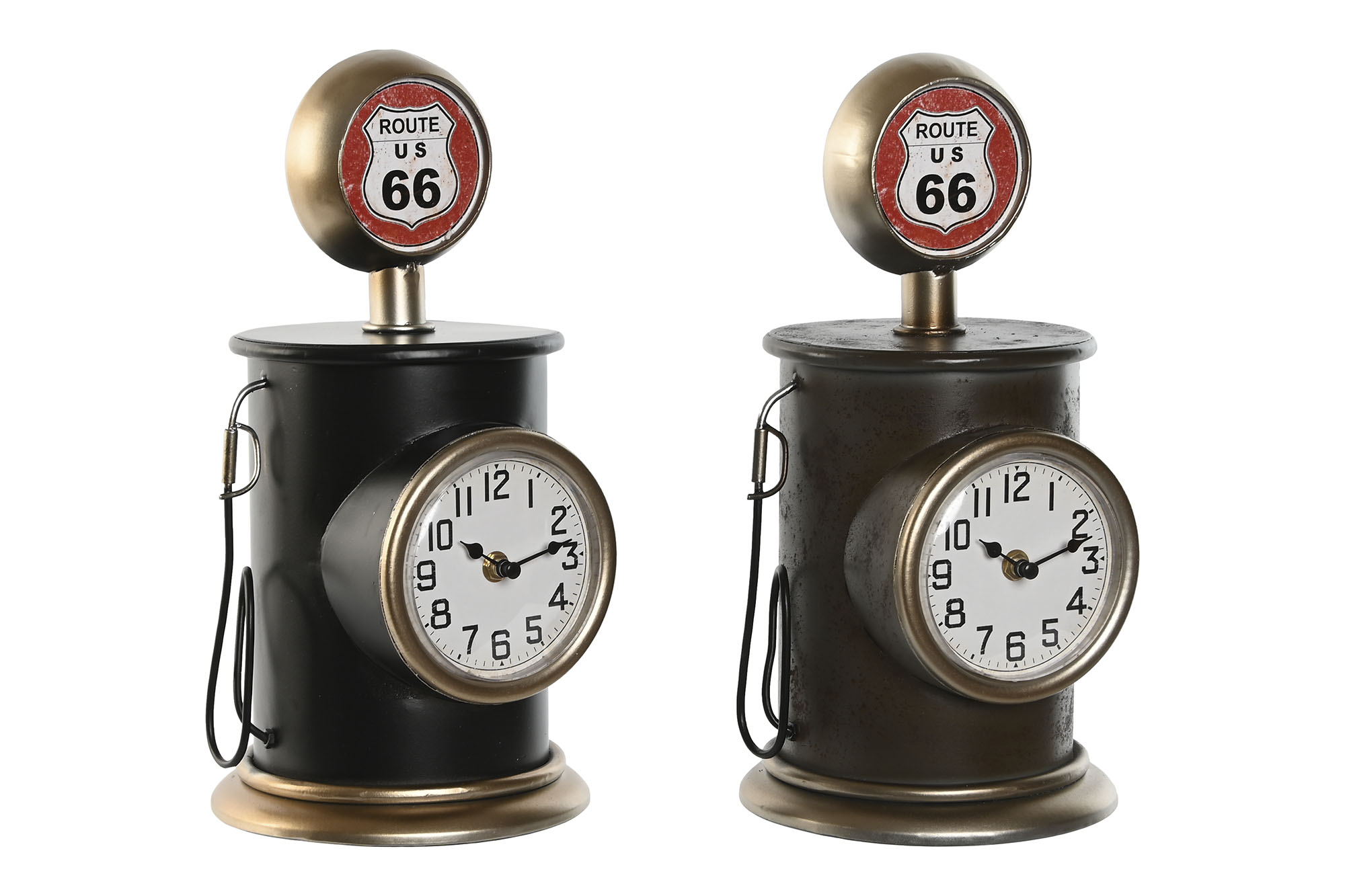 RELOJ SOBREMESA METAL 17X18X34,5 GASOLINE 2 SURT.