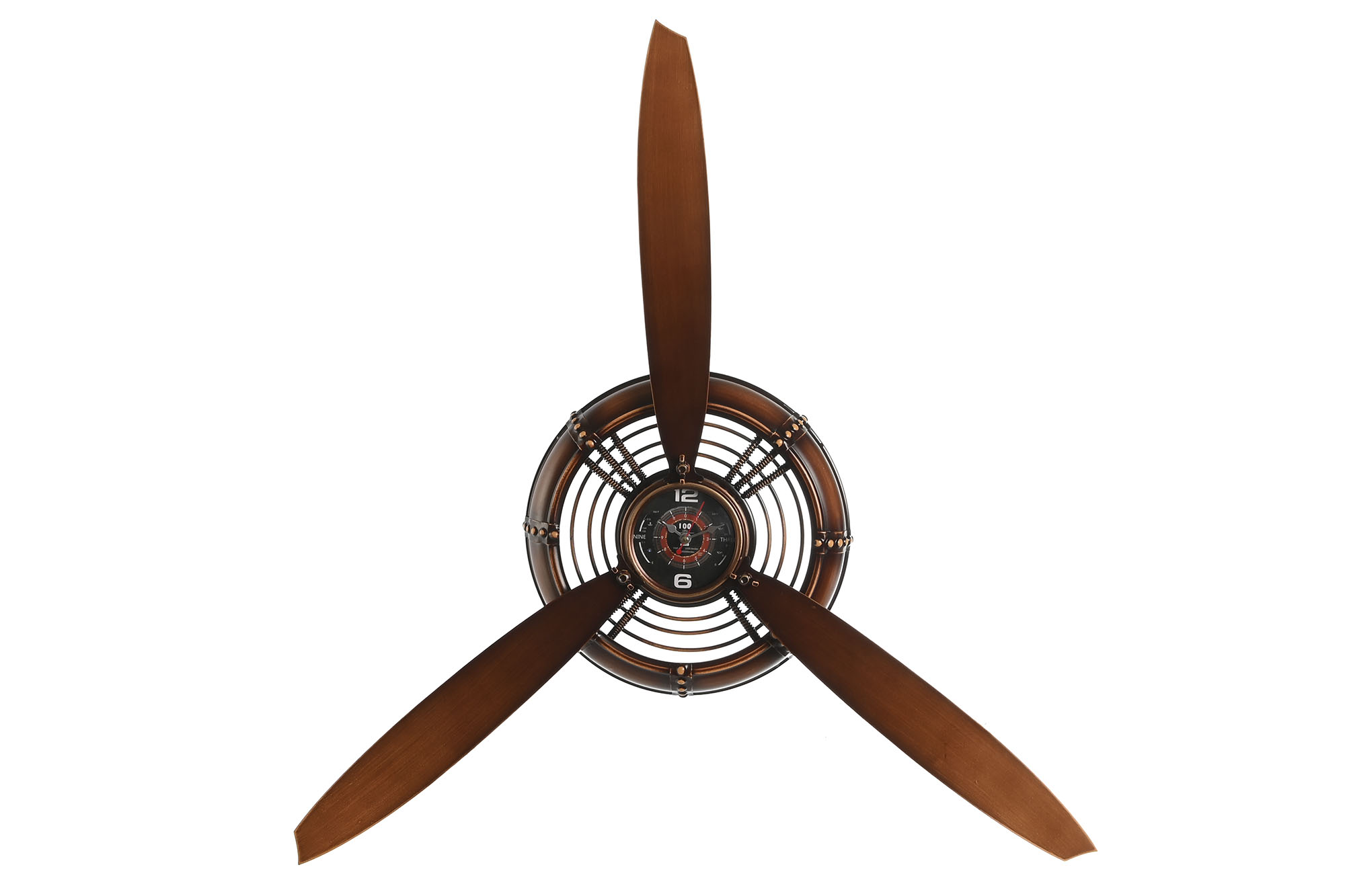 RELOJ PARED METAL PVC 75,5X8X75 HELICE COBRIZO