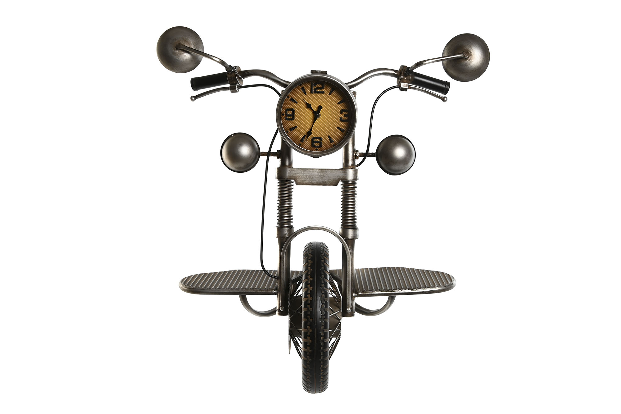 RELOJ PARED METAL 60X30X78 ESTANTERIA PLATEADO