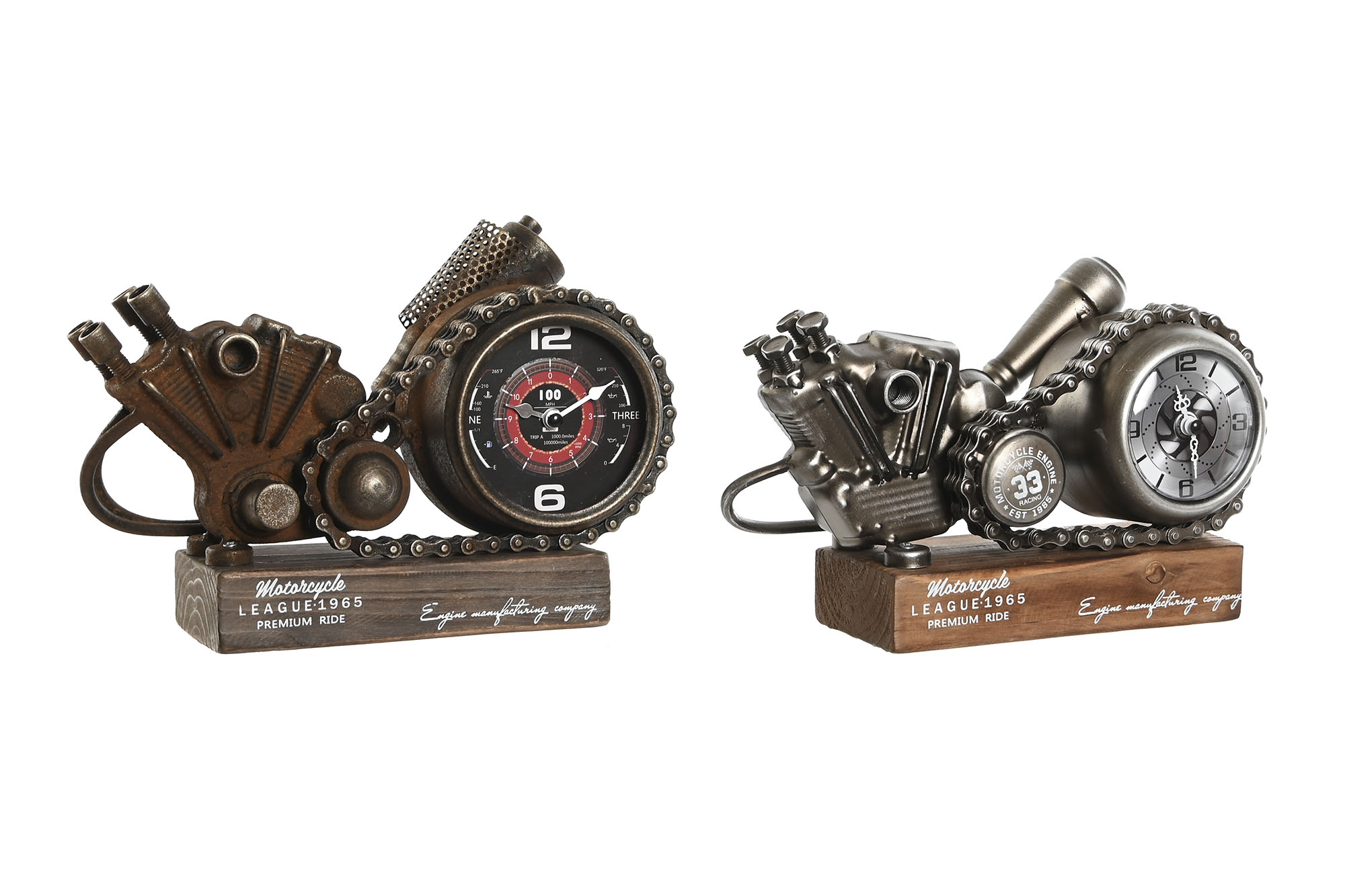 RELOJ SOBREMESA METAL 27X10,5X18 2 SURT.
