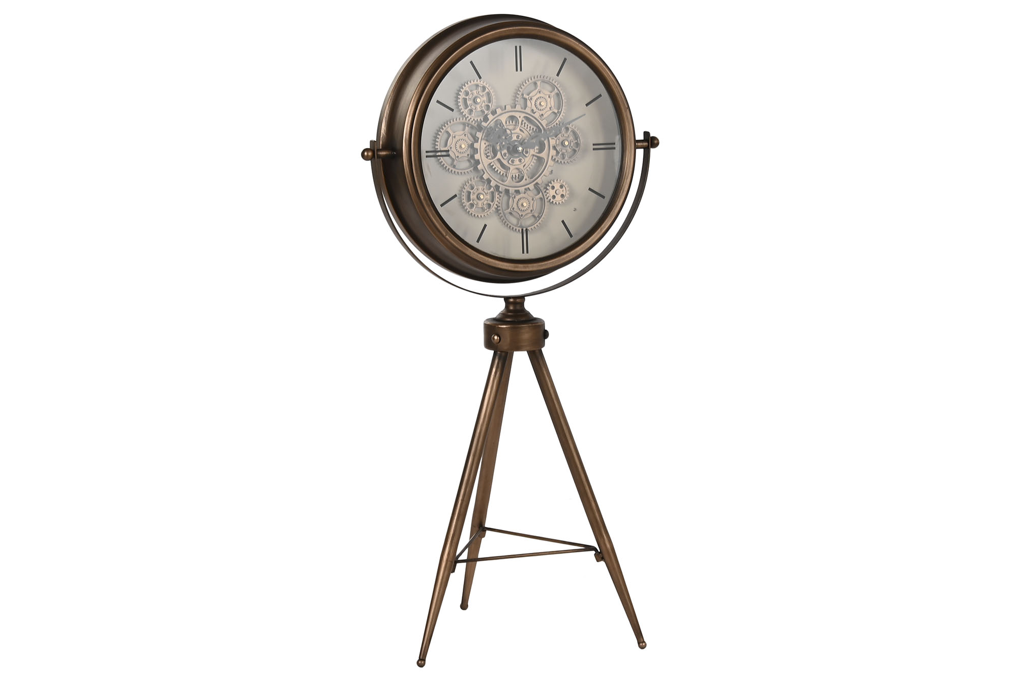 RELOJ PIE METAL CRISTAL 43X30X85 MOVIMIENTO DORADO