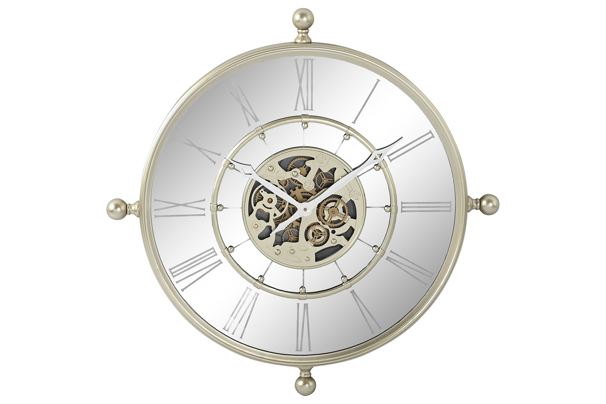 RELOJ PARED HIERRO ESPEJO 67X8X67 MOVIMIENTO
