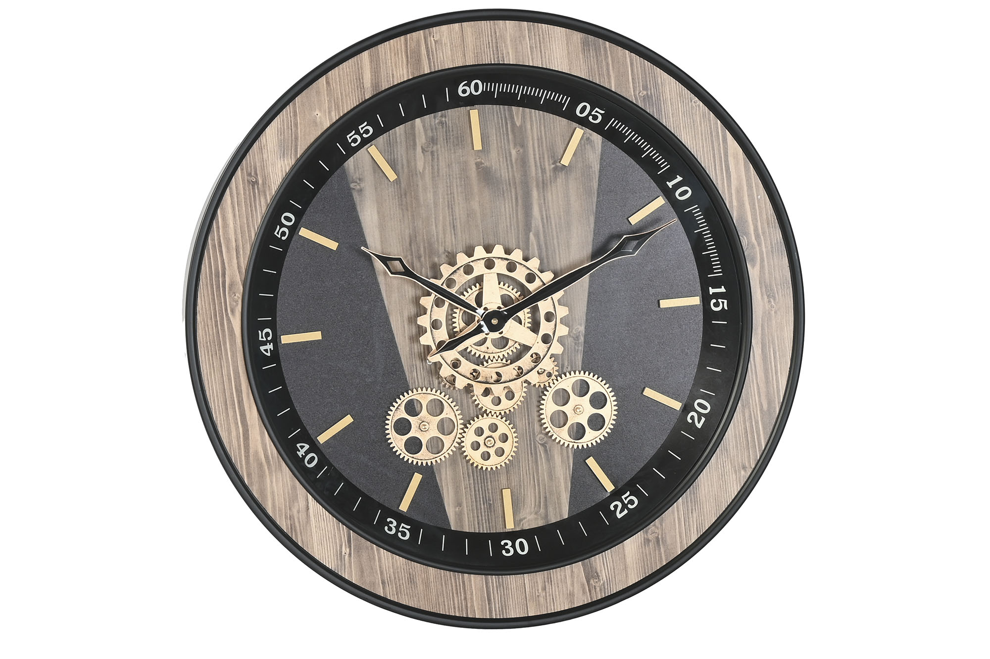RELOJ PARED HIERRO CRISTAL 60X8X60 MOVIMIENTO