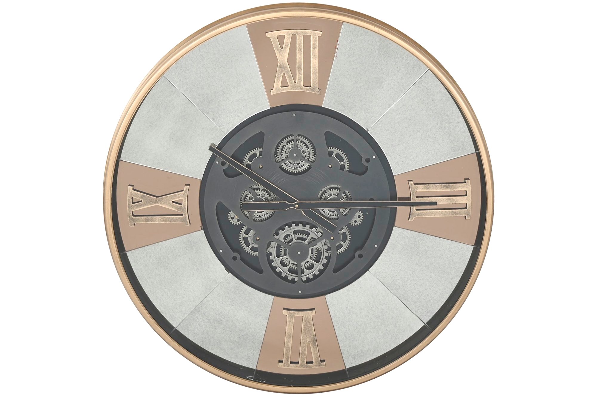 RELOJ PARED METAL CRISTAL 80X9,5X80 NEGRO
