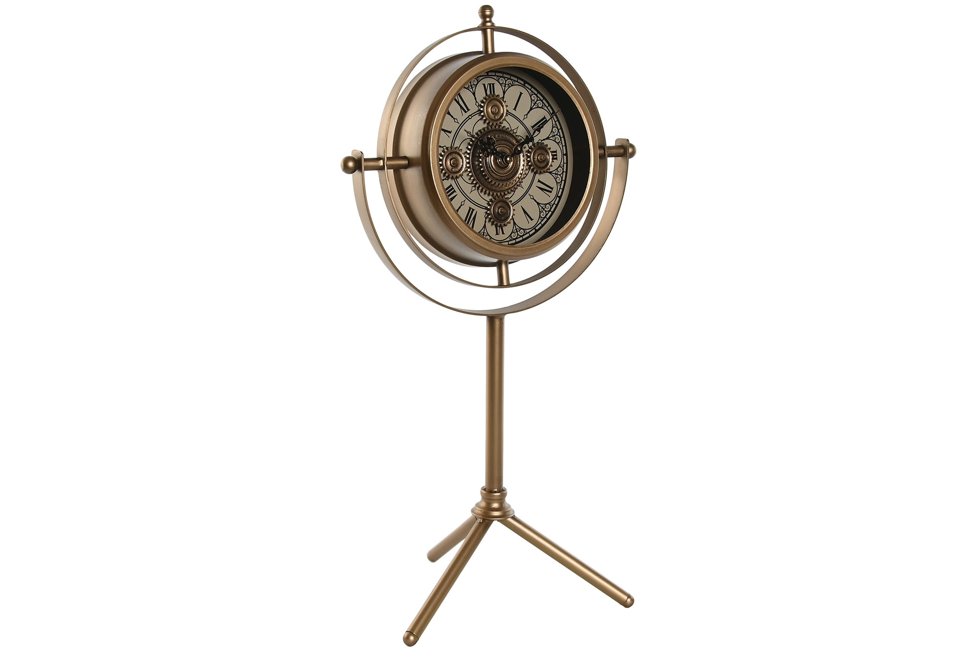 RELOJ SOBREMESA METAL CRISTAL 36X24X66,5 DORADO