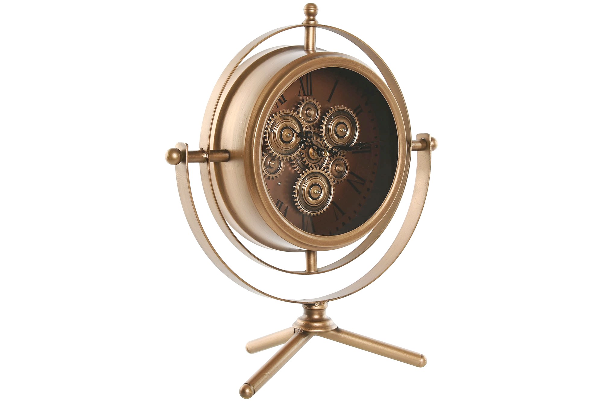 RELOJ SOBREMESA METAL CRISTAL 36X19X41 MOVIMIENTO