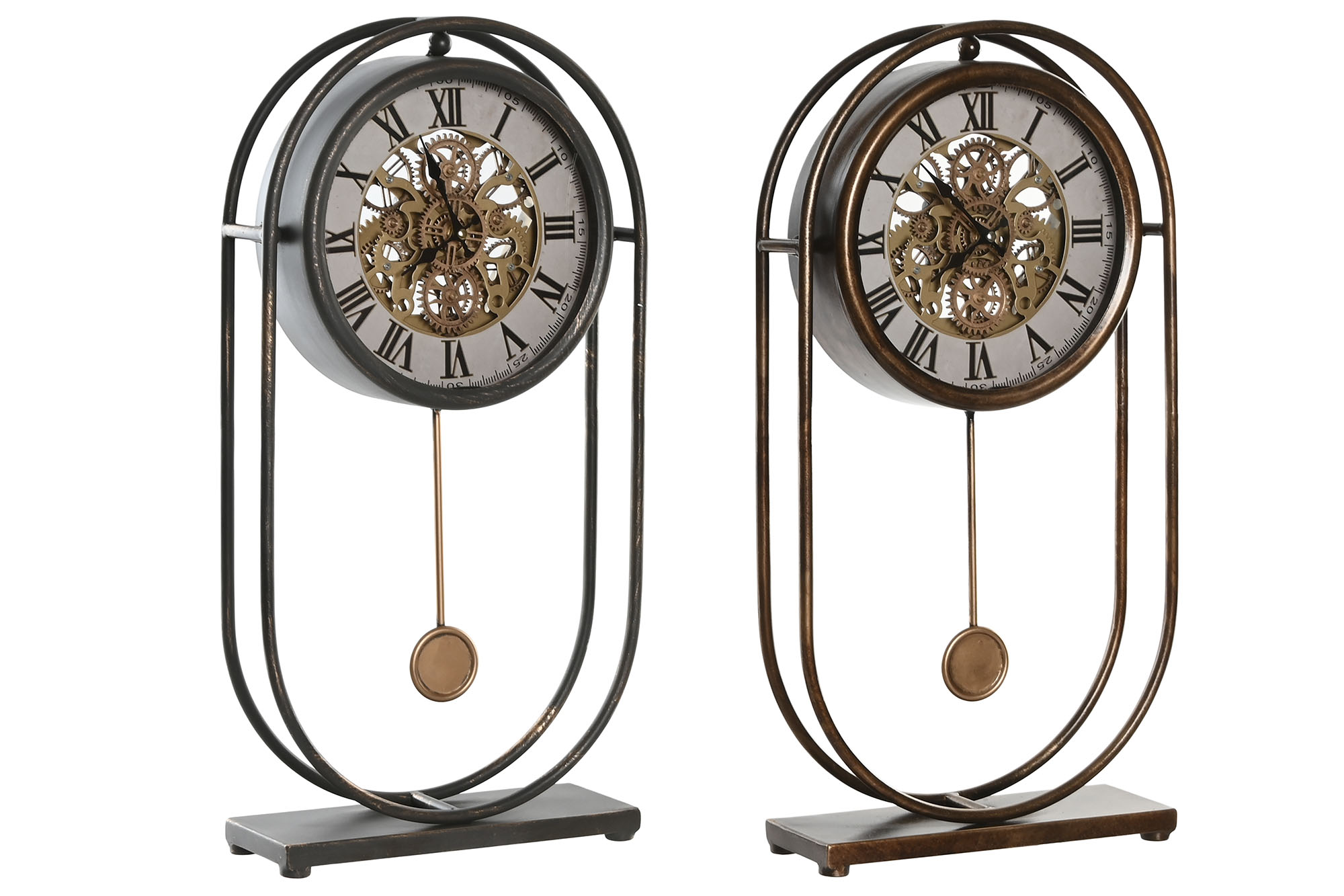 RELOJ SOBREMESA HIERRO 30X10X58 MOVIMIENTO 2 SURT.