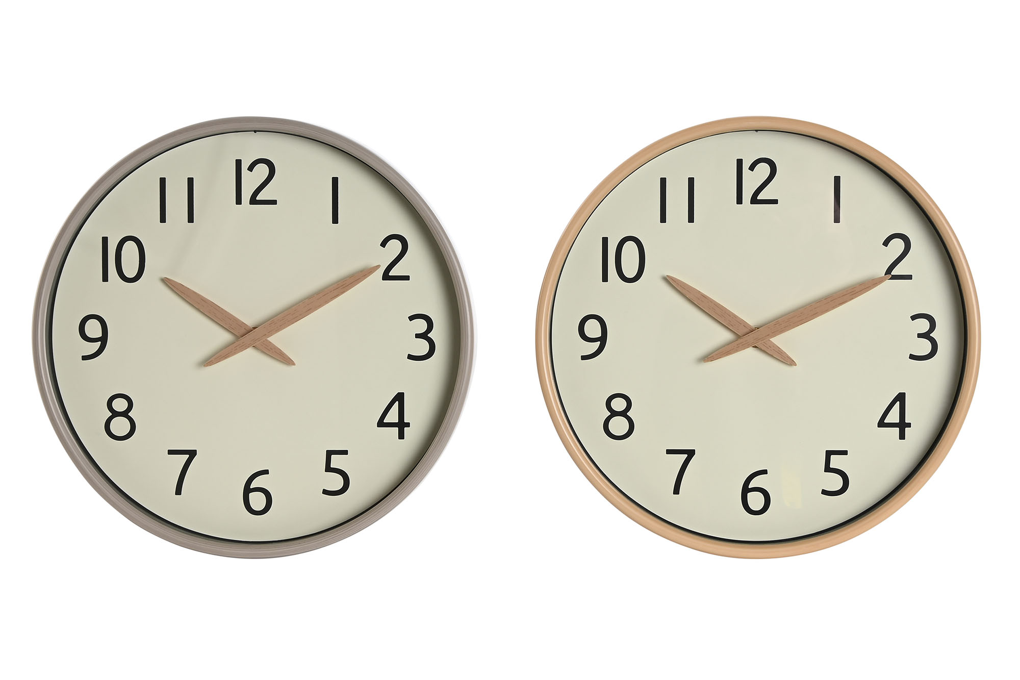 RELOJ PARED PVC 30X4,7X30 SIMIL MADERA 2 SURT.