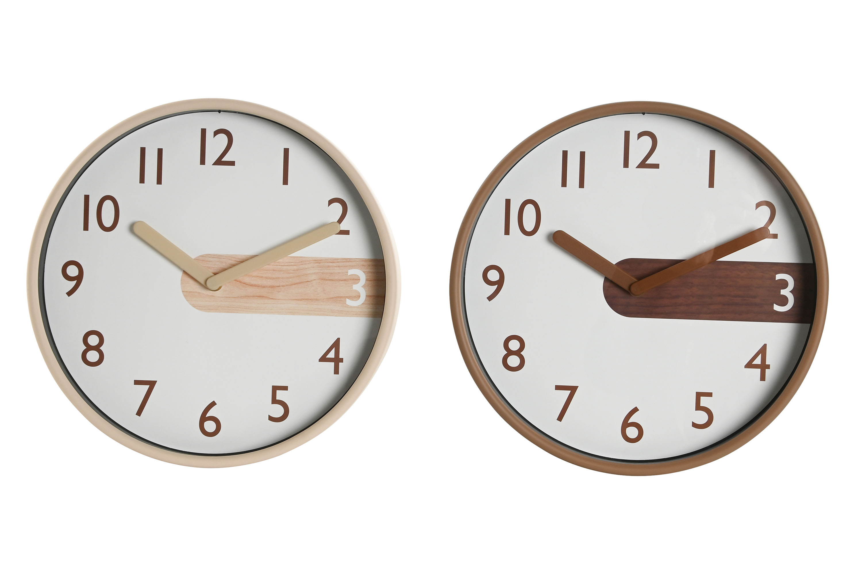 RELOJ PARED PVC 30X4,7X30 SIMIL MADERA 2 SURT.