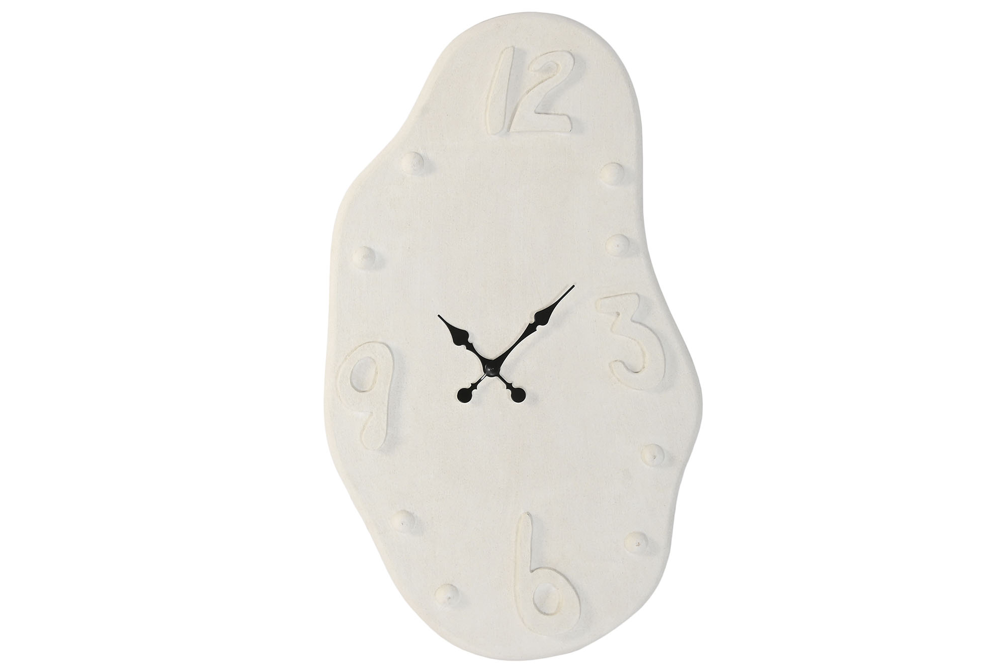 RELOJ MDF 60X4X100 FORMA ENVEJECIDO BLANCO