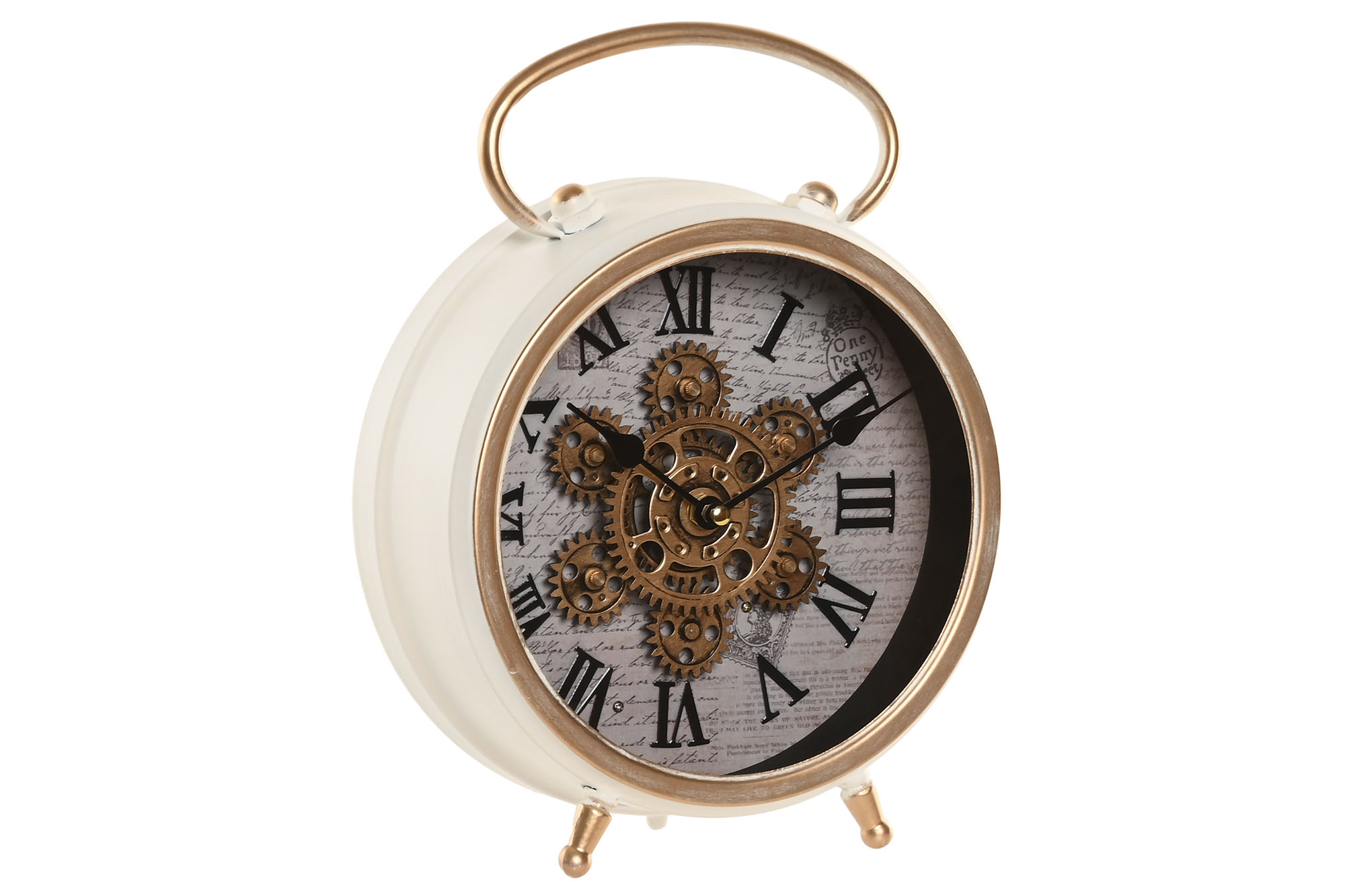 RELOJ SOBREMESA METAL CRISTAL 23,5X8X30 MOVIMIENTO