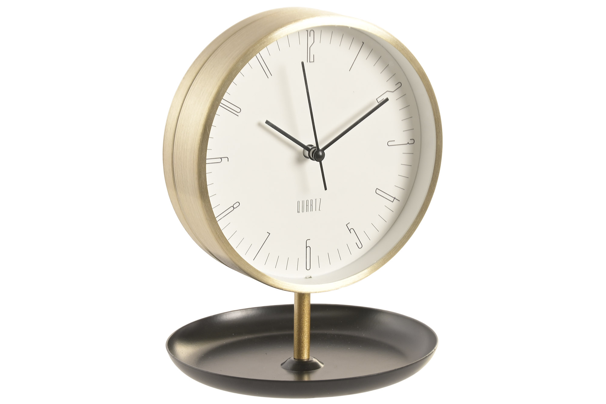 RELOJ SOBREMESA ALUMINIO CRISTAL 15X15X20 ESPEJO