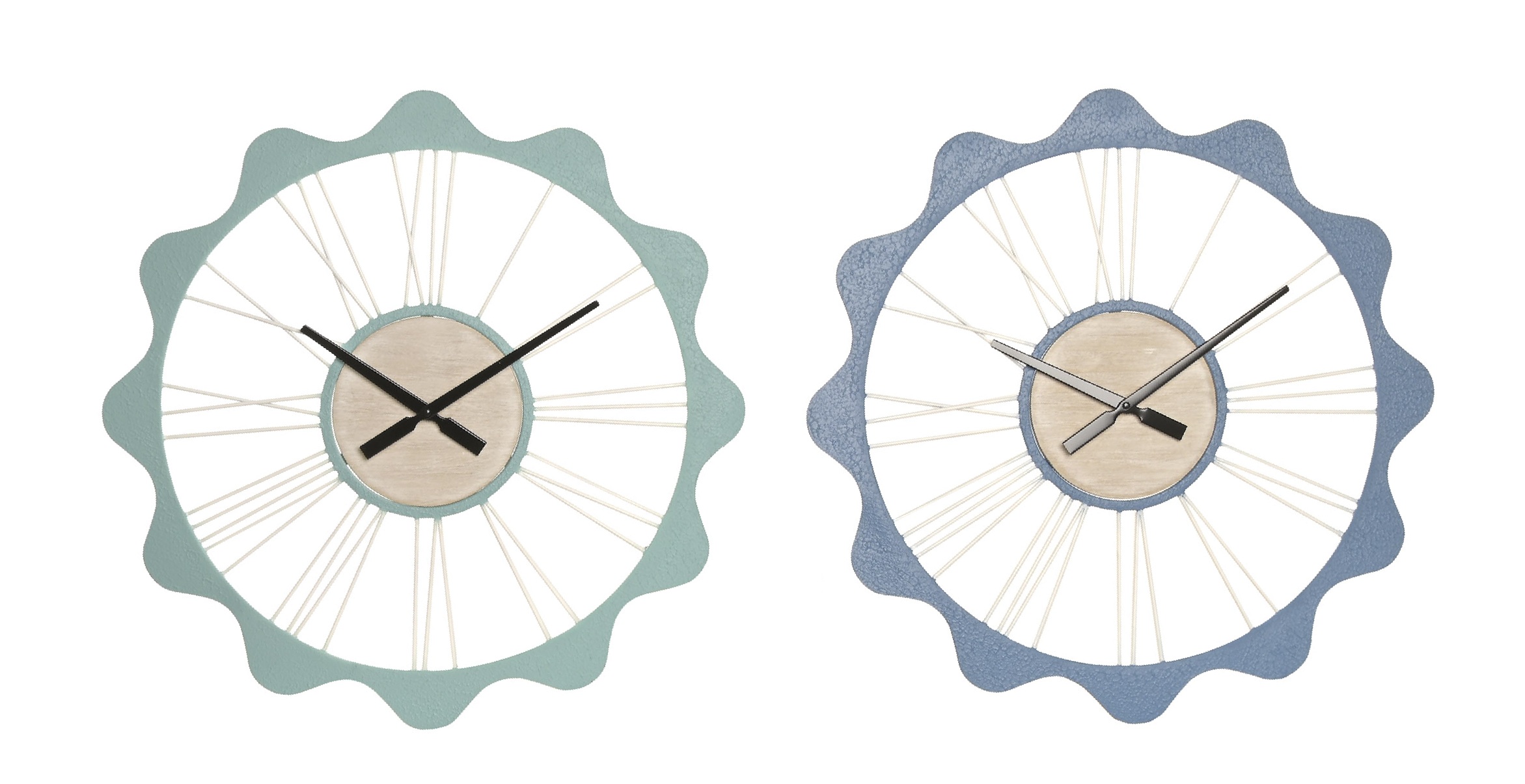 RELOJ METAL 60X4X60 ARCOS RUGOSO 2 SURT.