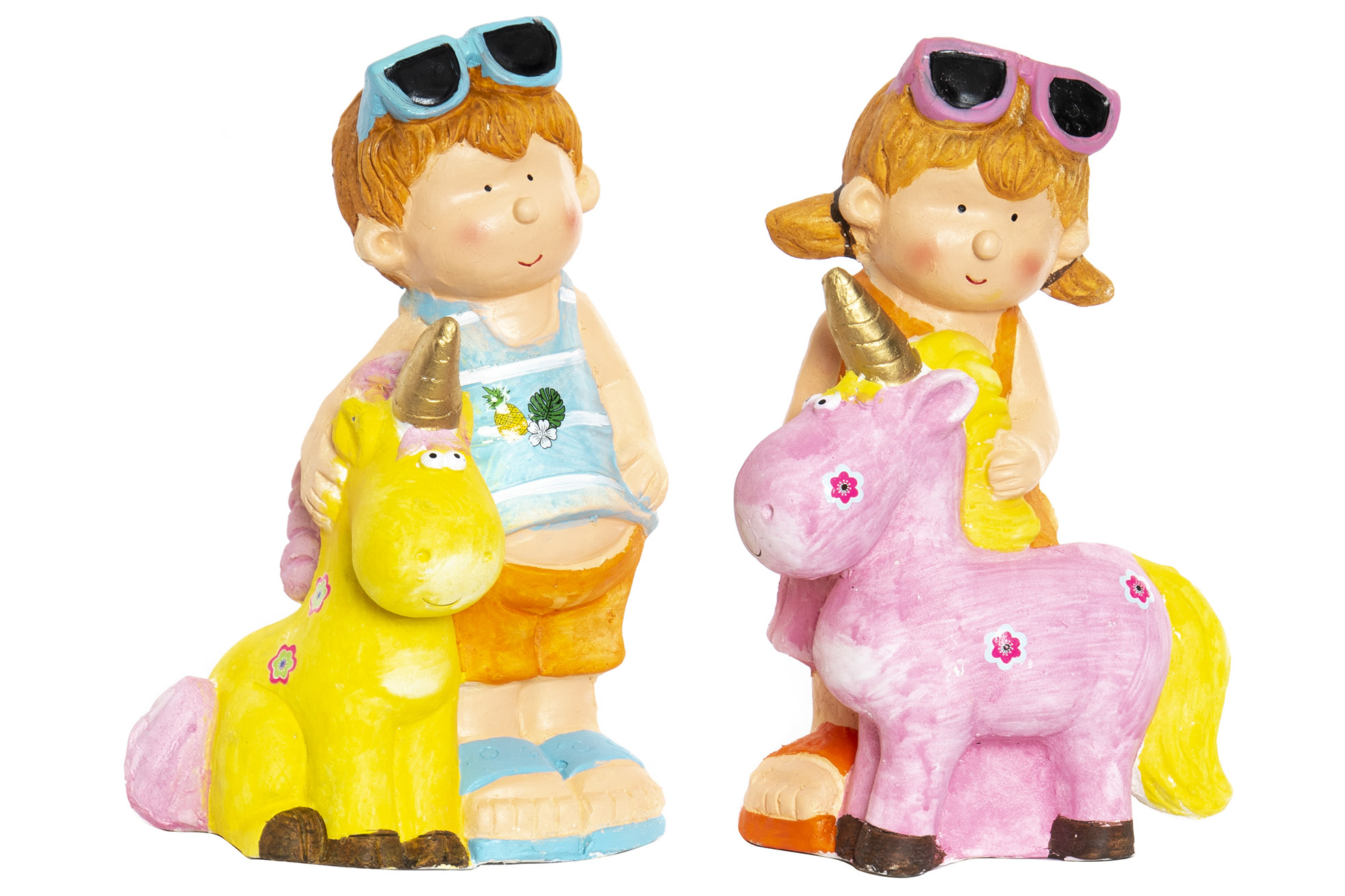 FIGURA FIBRA VIDRIO 23X19X40 NIÑOS 2 SURT.