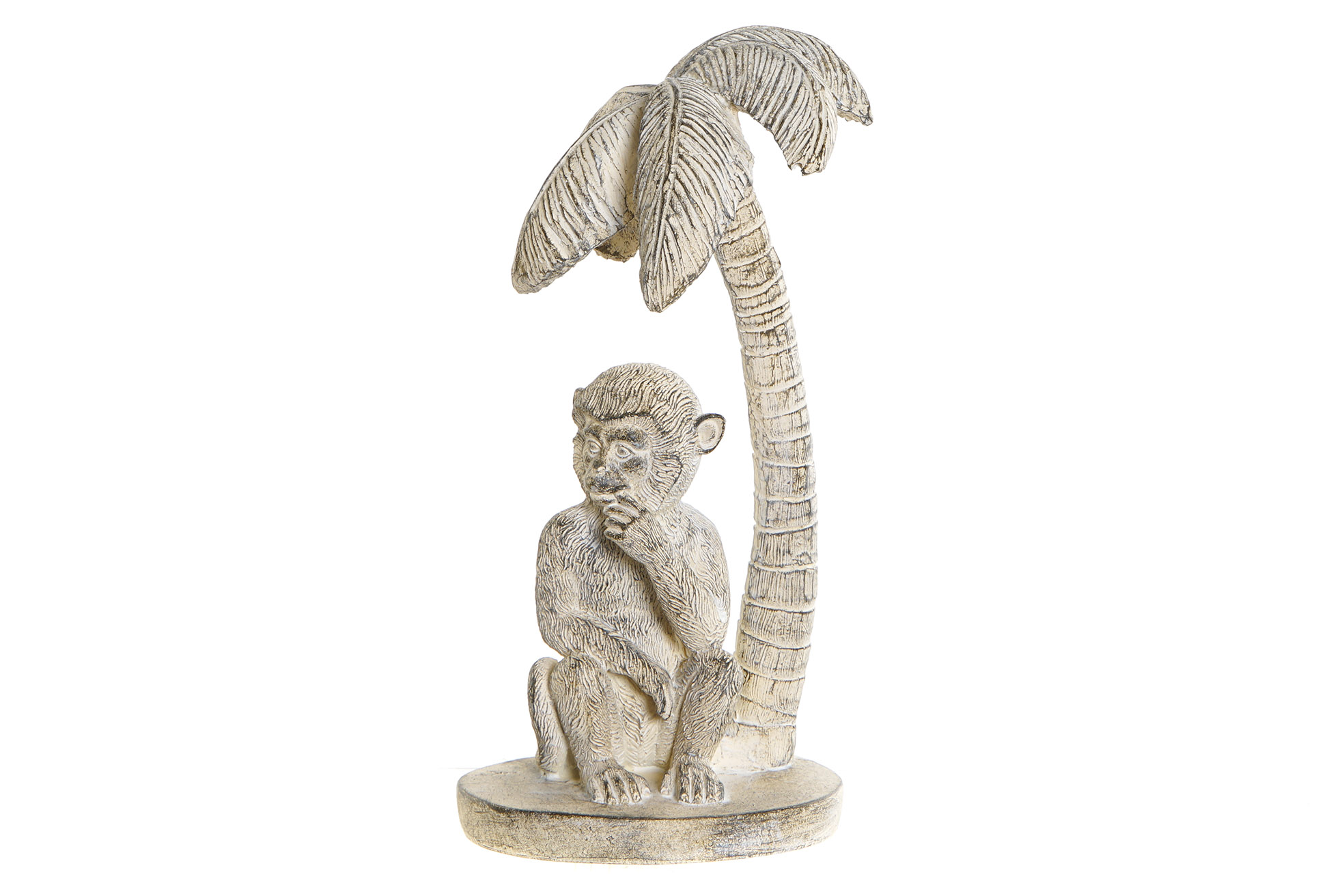 FIGURA RESINA 15X12X29 MONO DECAPE BLANCO