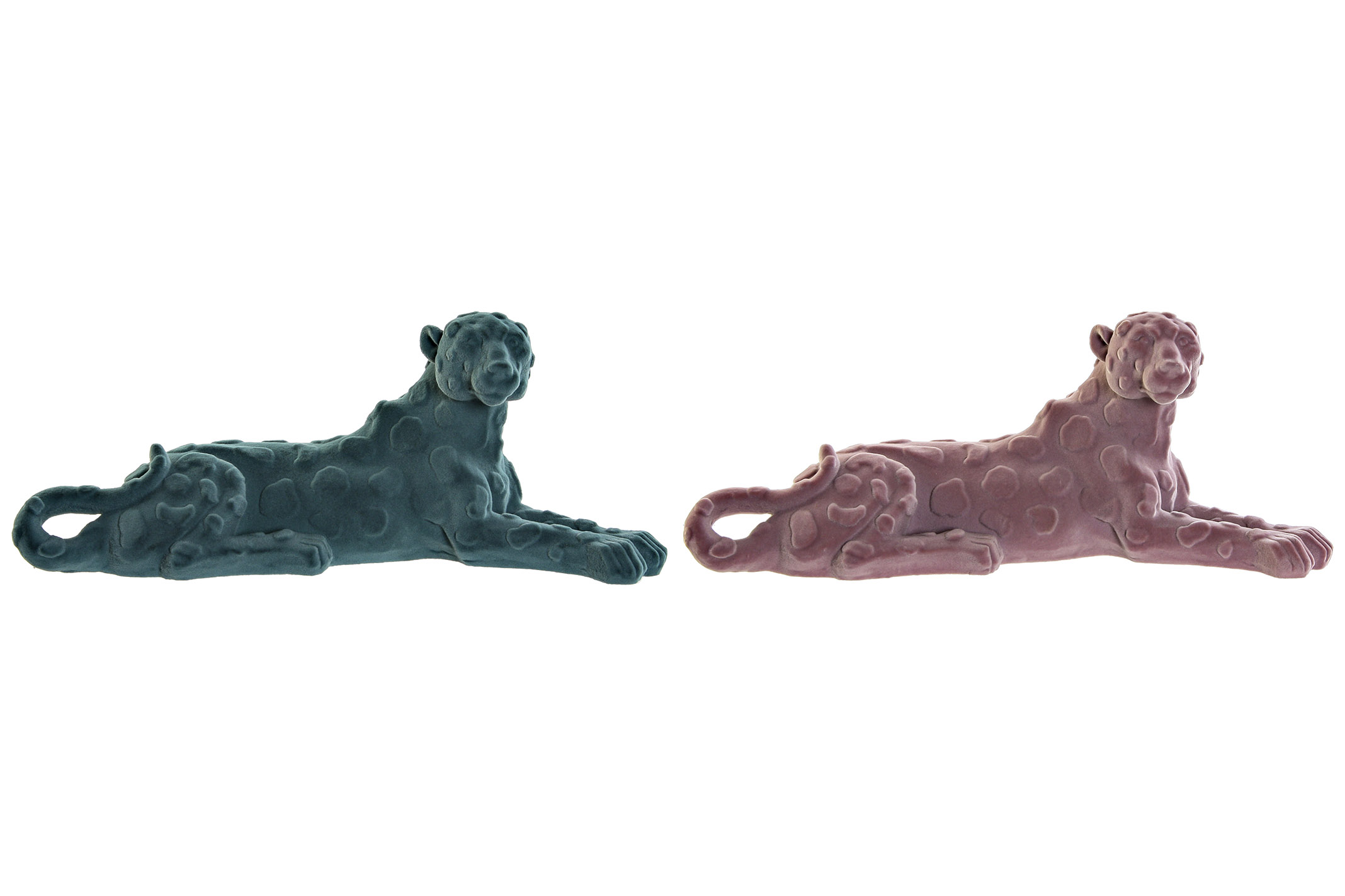 FIGURA RESINA 26,5X9X11 LEONA FLOCADO 2 SURT.
