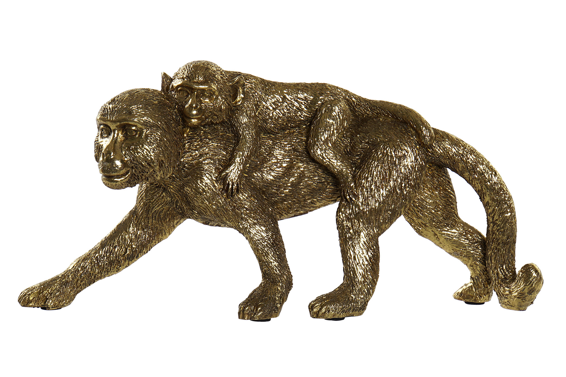 FIGURA RESINA 26X6X12 MONOS DORADO