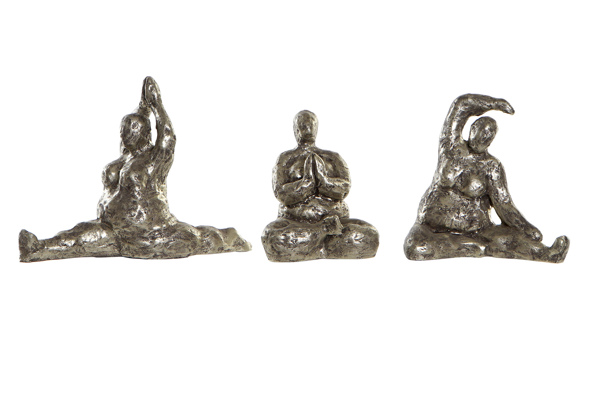 FIGURA RESINA 11X22,5X17 YOGA ENVEJECIDO 3 SURT.