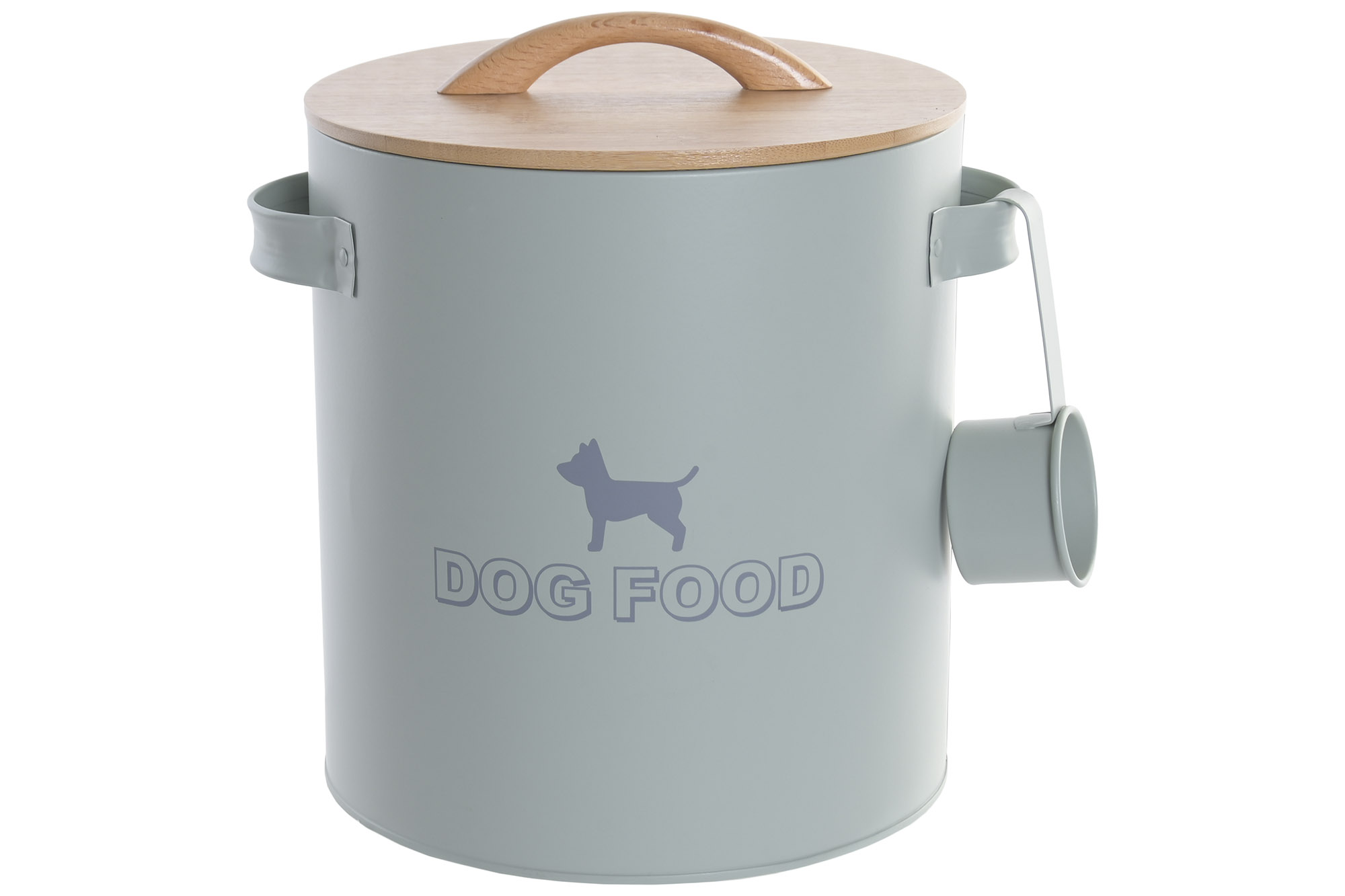 BOTE METAL BAMBU 25X21,7X26 8L COMIDA VERDE MENTA