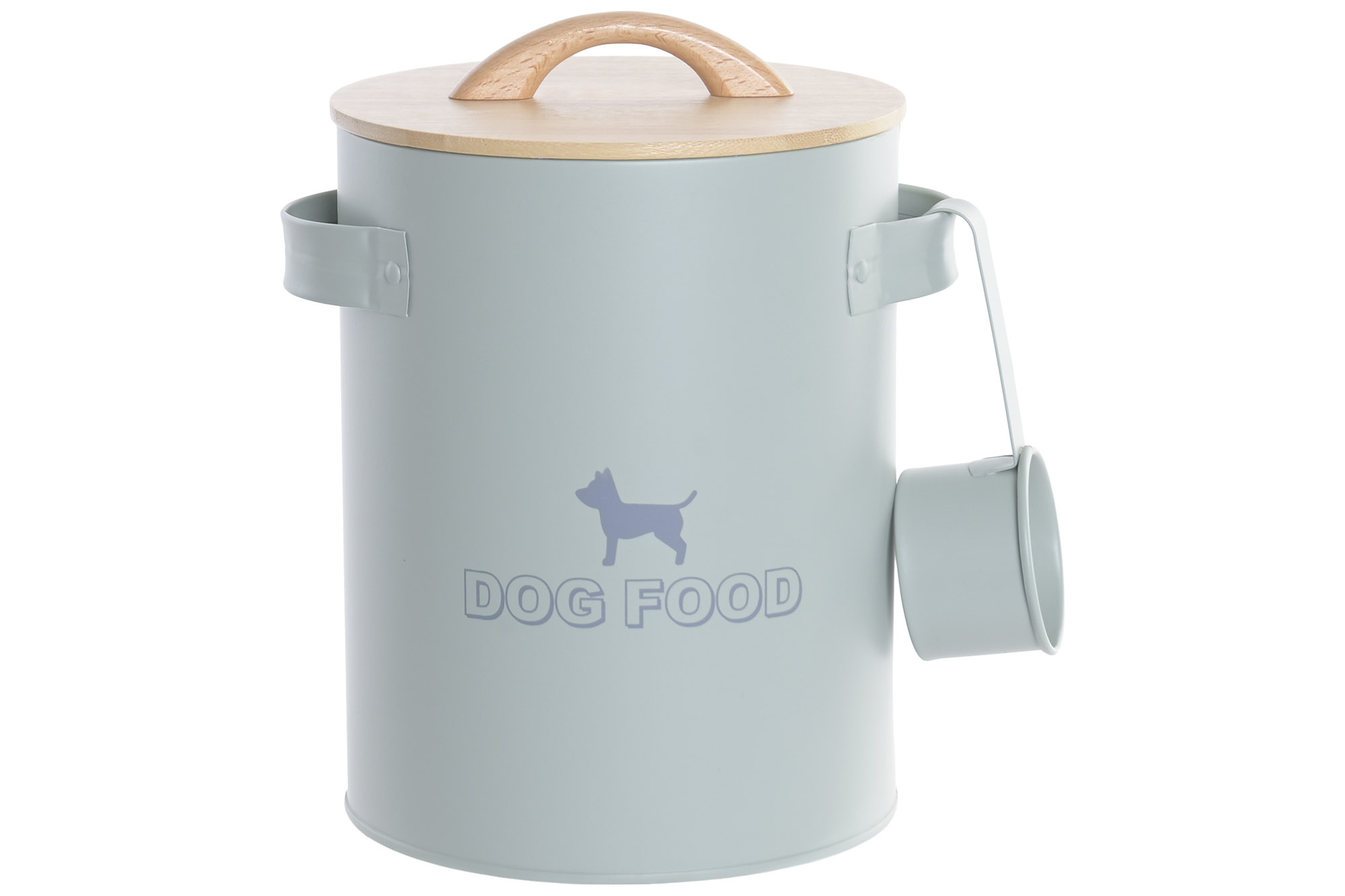 BOTE METAL BAMBU 19X16X23 4L COMIDA VERDE MENTA