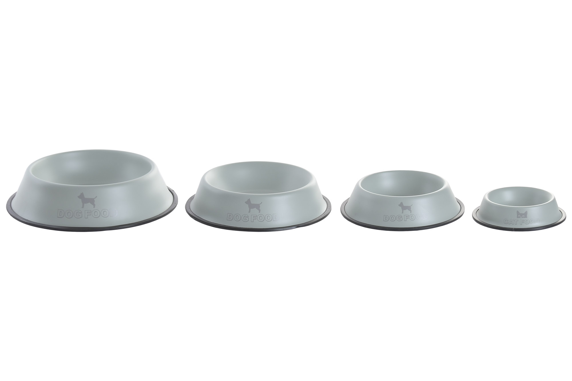 BOL SET 4 METAL GOMA 29X29X6,5 1,5L COMEDERO