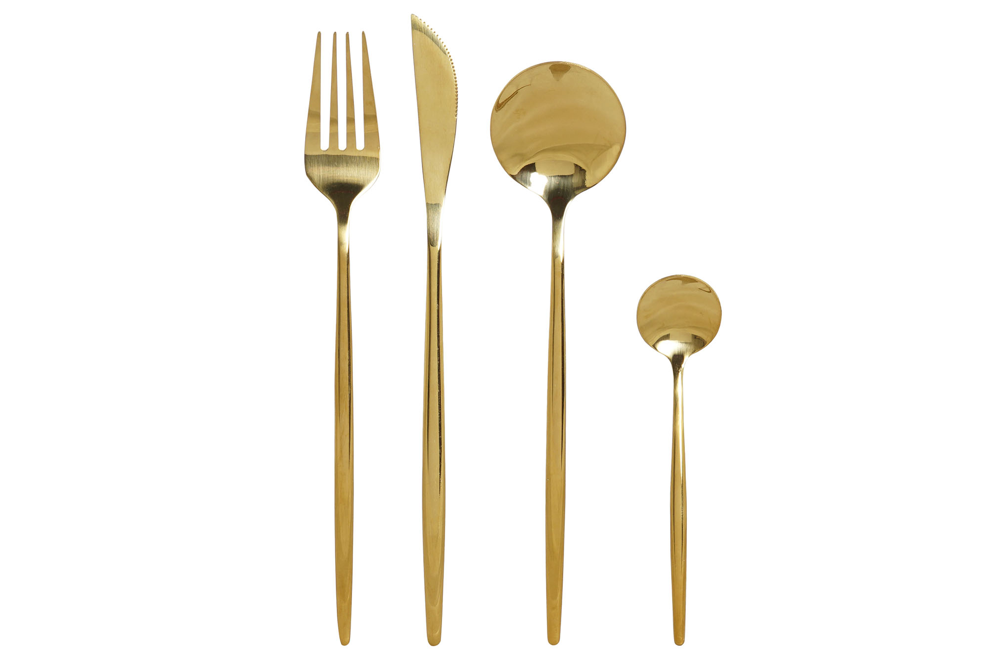 CUBERTERIA SET 16 INOX 3X1,5X13 3MM DORADO
