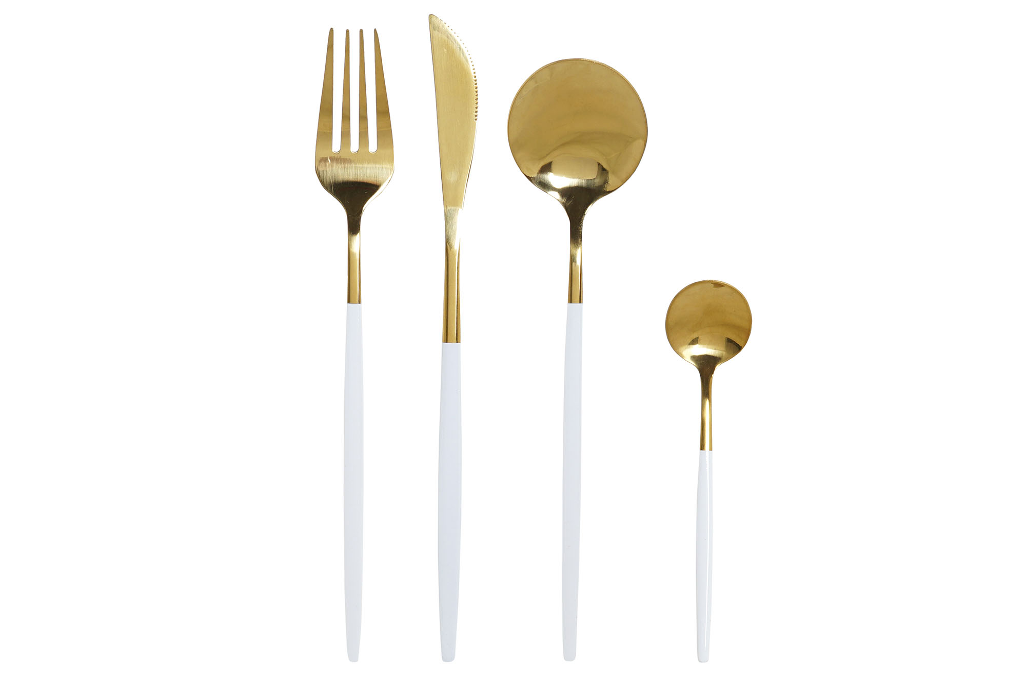 CUBERTERIA SET 16 INOX 4,5X2,5X20,5 3MM DORADO